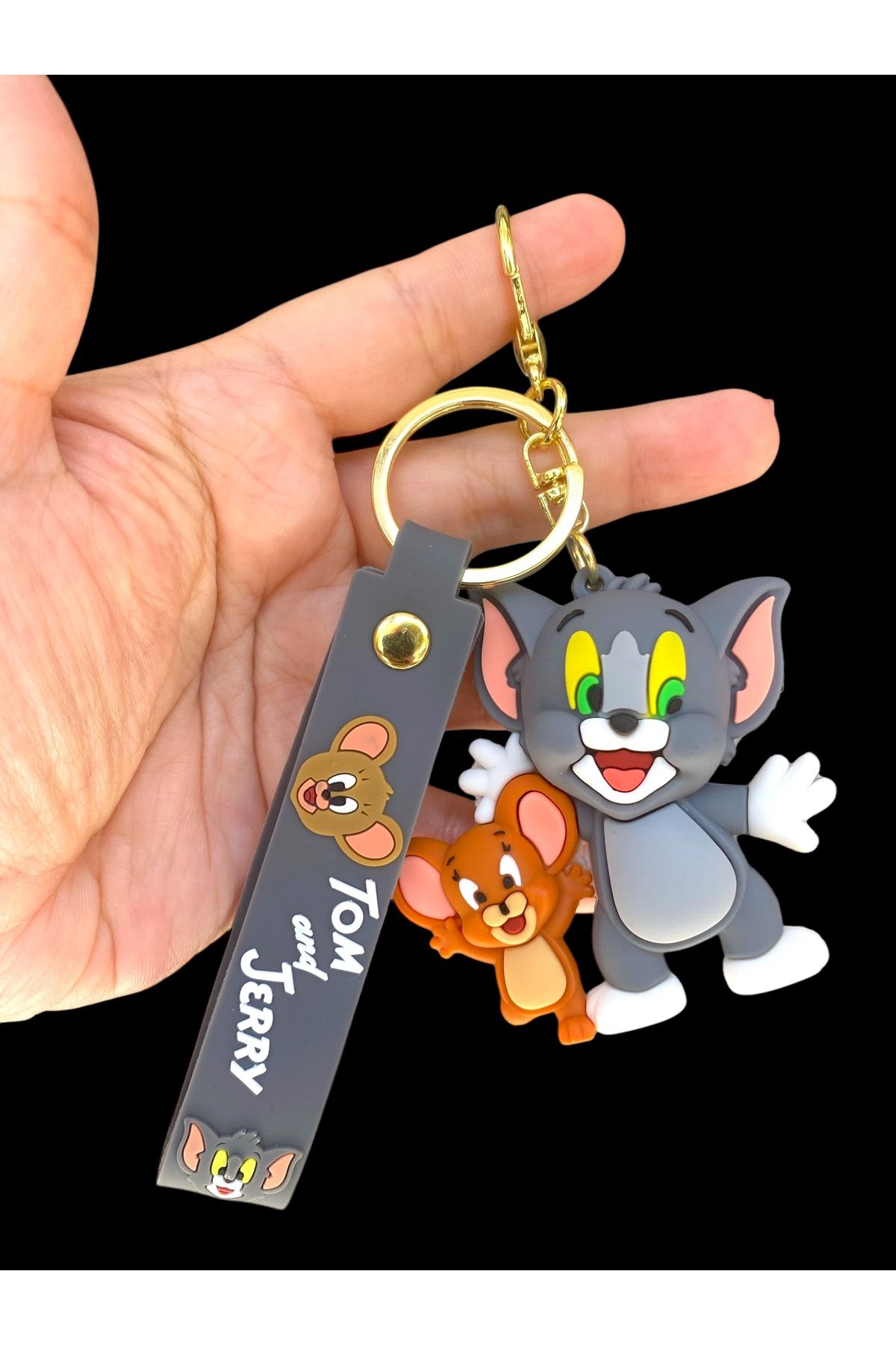 DKY TOM VE JERRY YENİ MODEL BÜYÜK BOY SİLİKON 3D ANAHTARLIK CHARM AKSESUAT