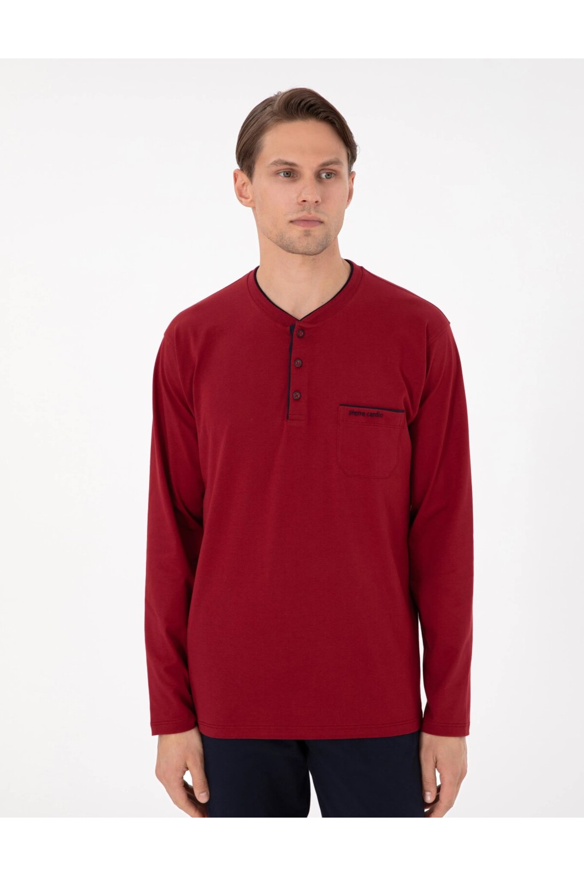 ست پیژامه مردانه راسته فاق نرمال آستین بلند | پیر کاردین Pierre Cardin S6.Q.T4.K.4K.R4 - تصویر 4