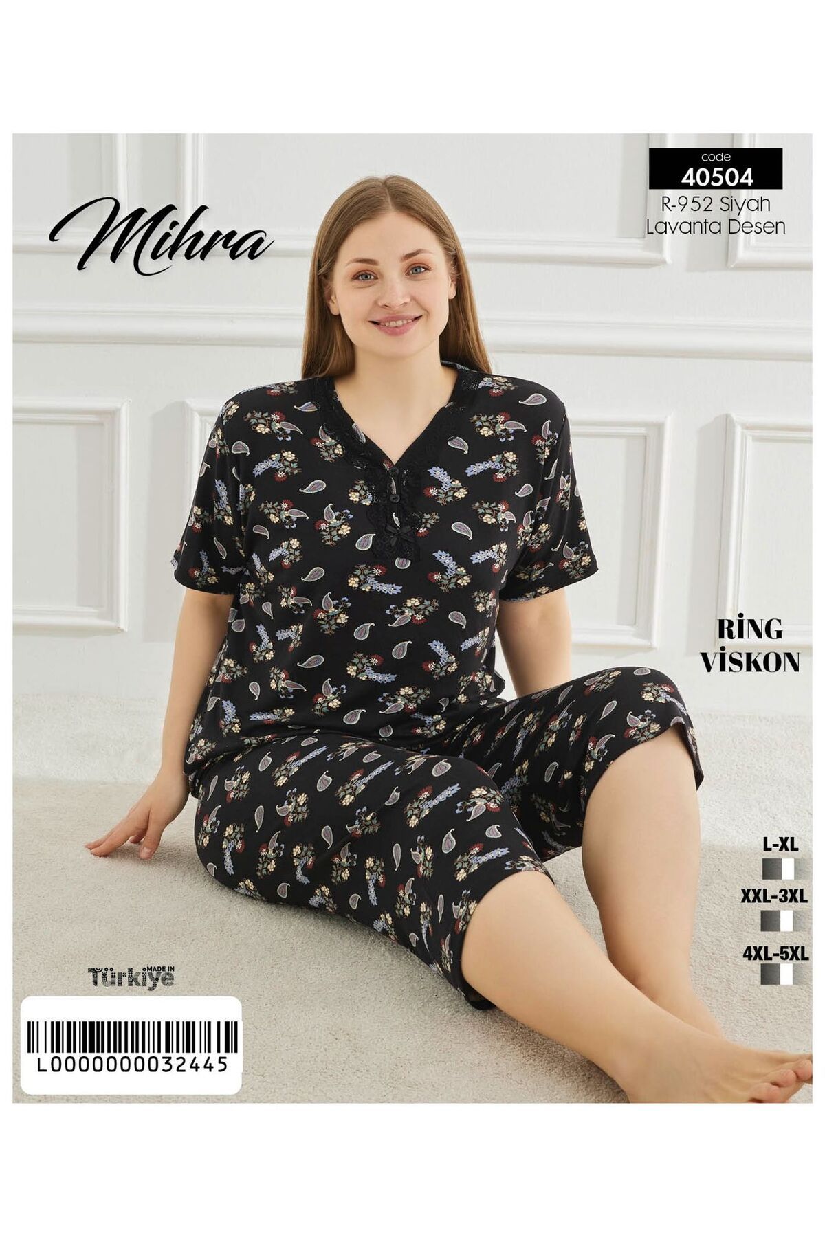 Mihra battal kapri pijama takımı