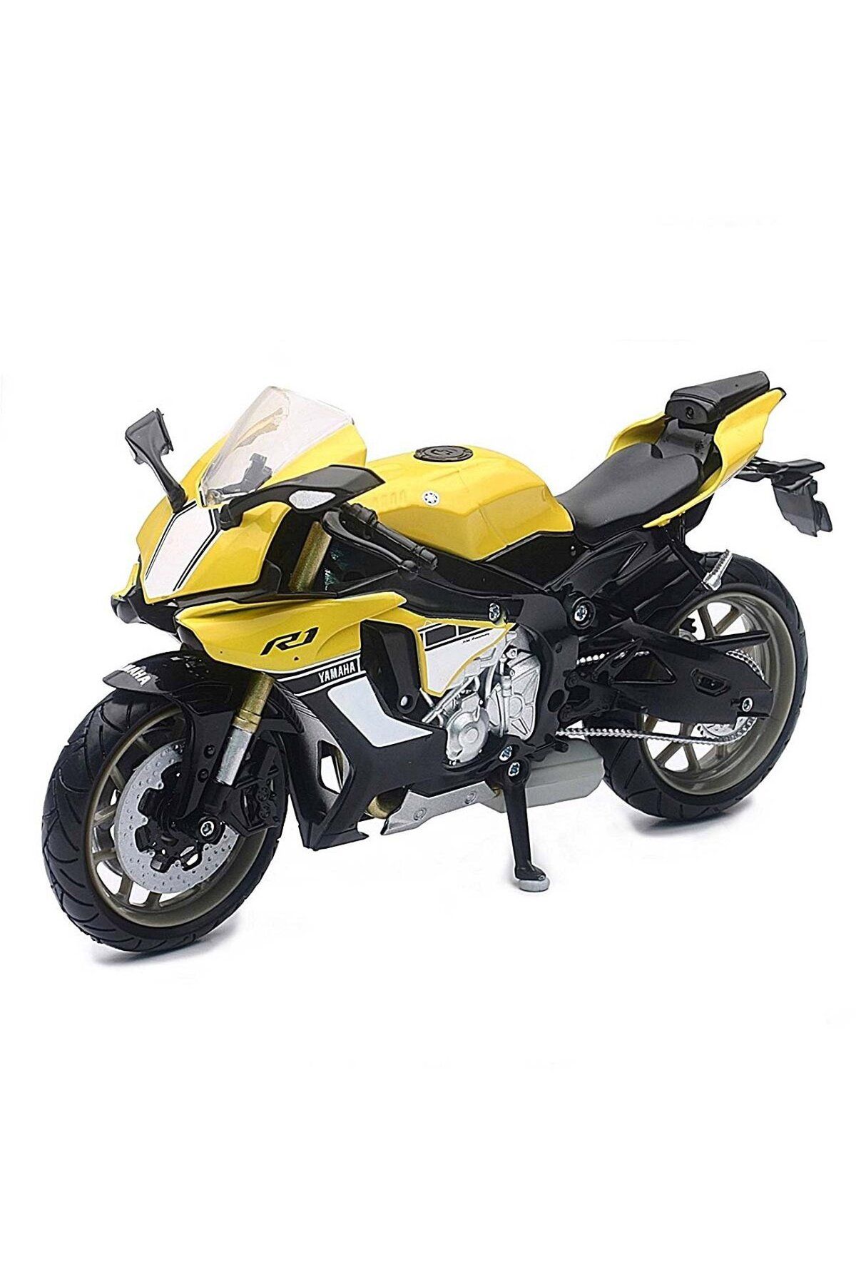 SECTOYS Yamaha Yzf-1 R1 Model Motorsiklet 1/12 Ölçek - Sarı Model Yamaha R1 Motorsiklet