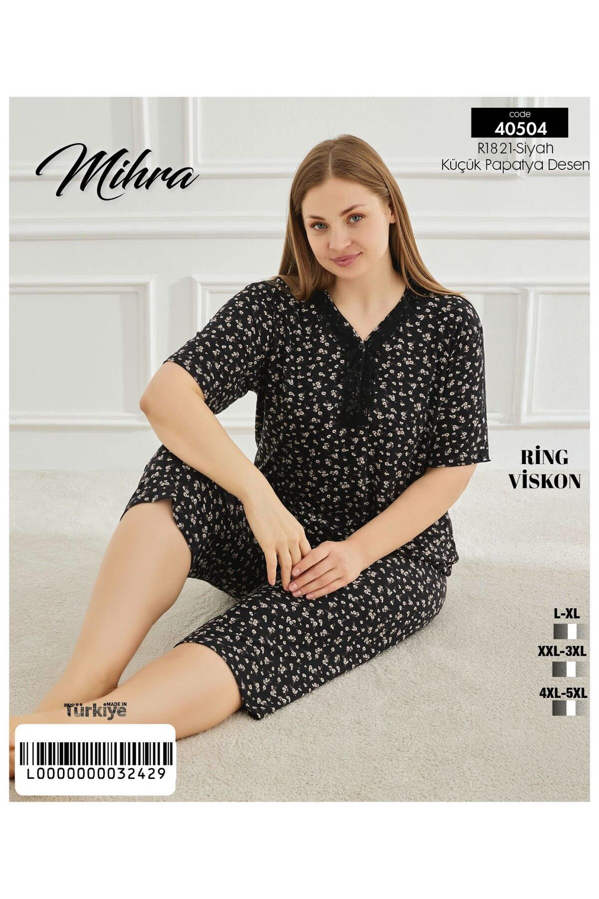 Mihra battal kapri pijama takımı