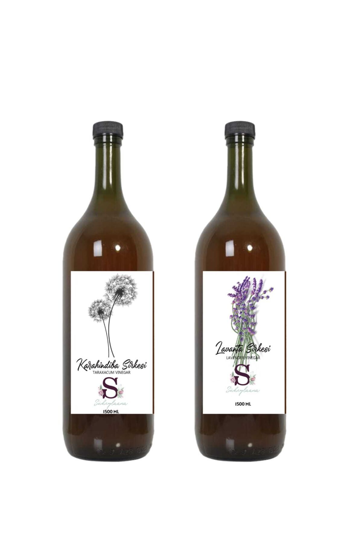 Süheylaana Doğal Karahindiba Sirkesi 1500 Ml - Doğal Lavanta Sirkesi 1500 Ml