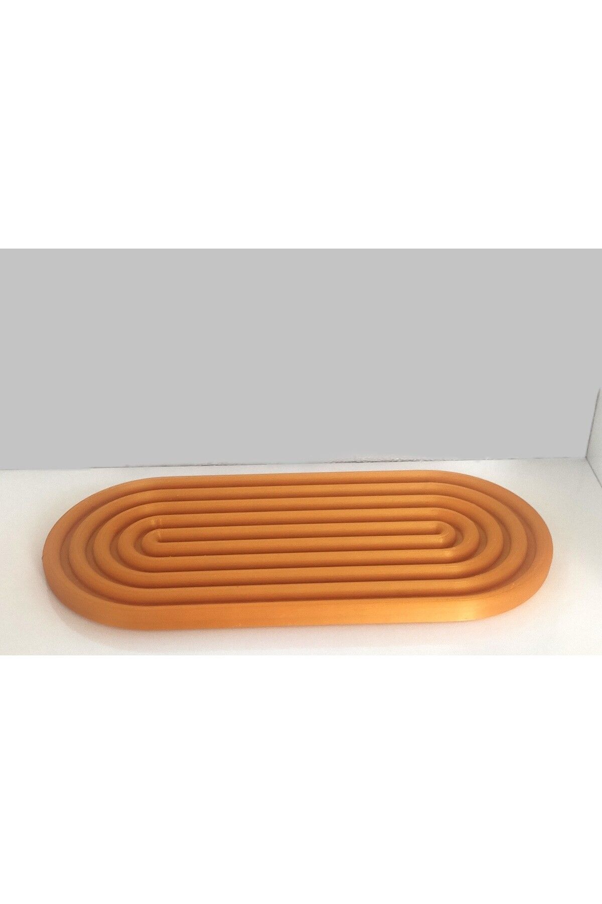 Home Bal renkli oymalı oval modern sunumluk standı dekoratif obje