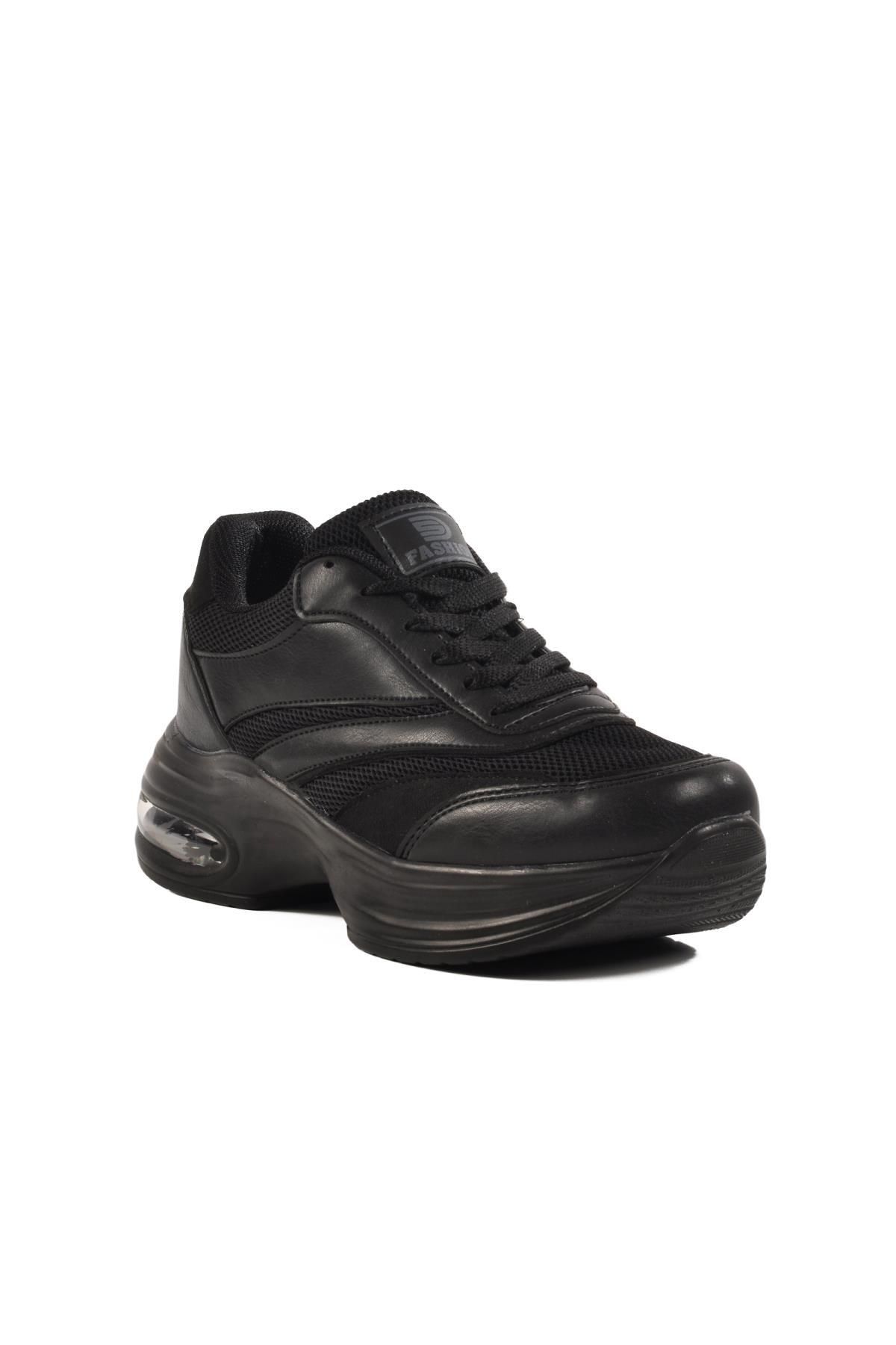 WALKWAY Siyah Fileli Hafif Air Taban Kadın Spor Ayakkabı 185 G