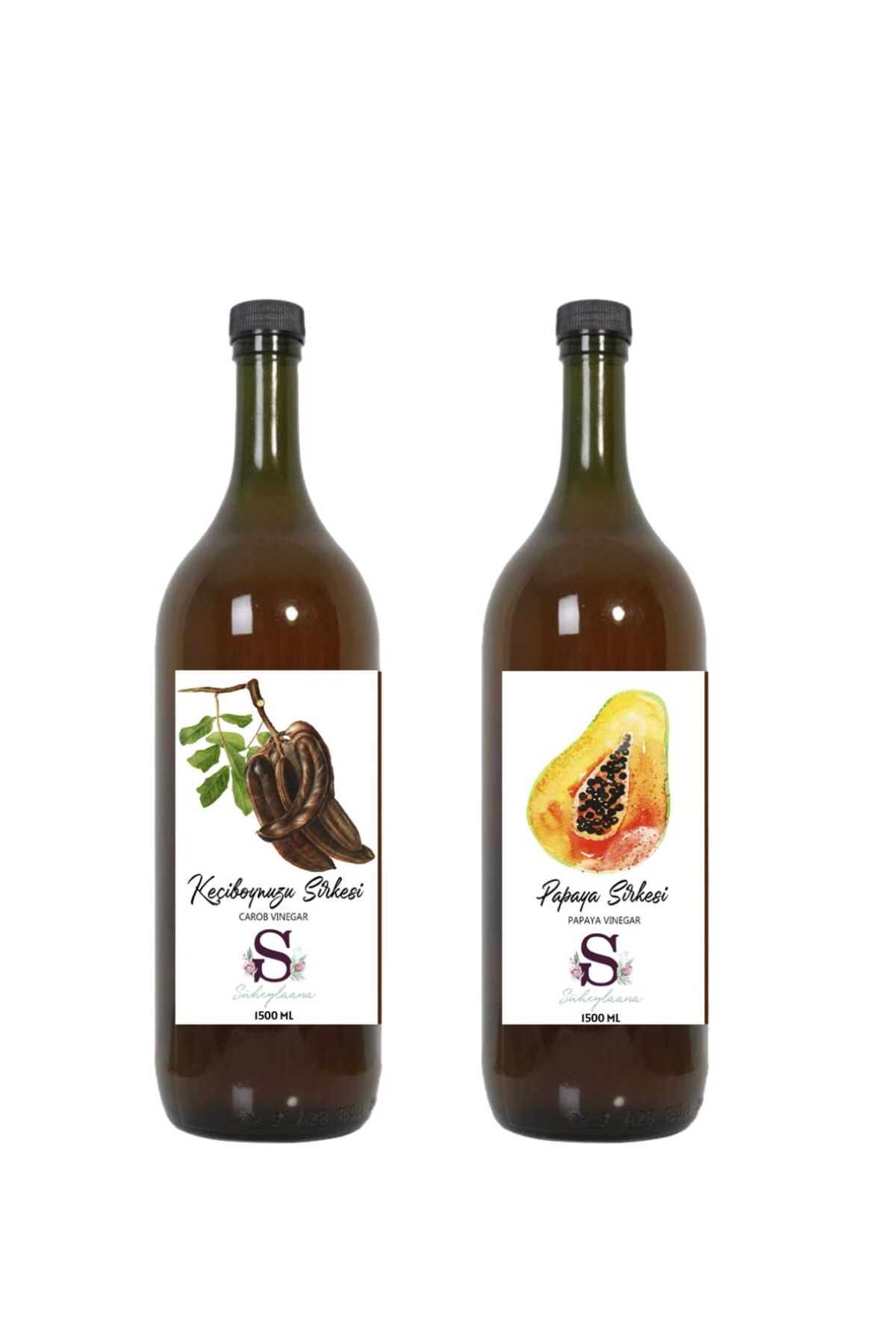 Süheylaana Doğal Keçiboynuzu Sirkesi 1500 Ml - Doğal Papaya Sirkesi 1500 Ml