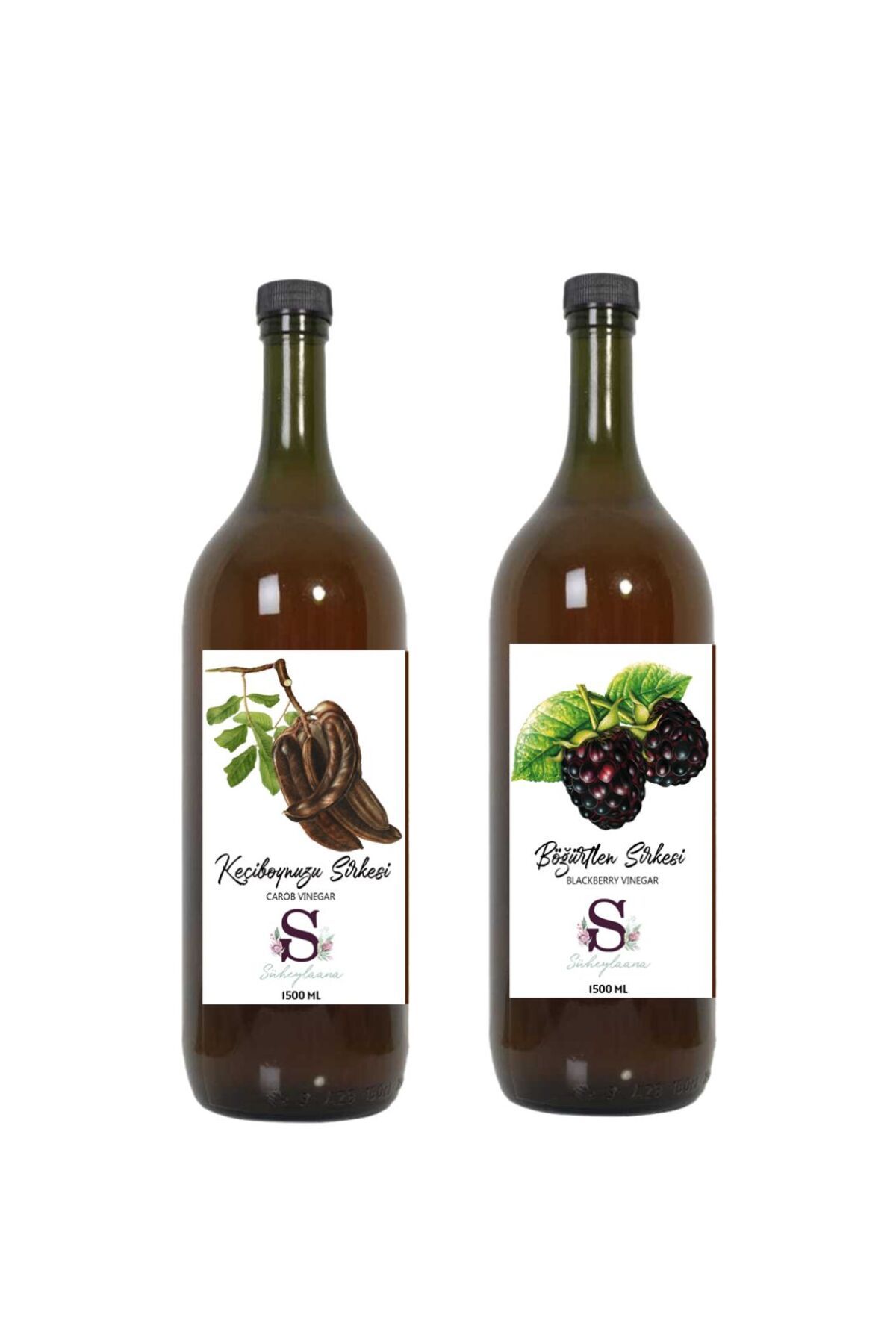 Süheylaana Doğal Keçiboynuzu Sirkesi 1500 Ml - Doğal Böğürtlen Sirkesi 1500 Ml