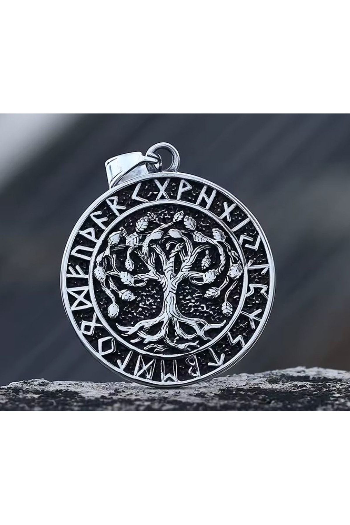 voyageaccessory Çift Taraflı Kullanım İskandinav Mitolojisi Yggdrasill Yaşam Ağaç Kolye- Hayat Ağacı Kolye
