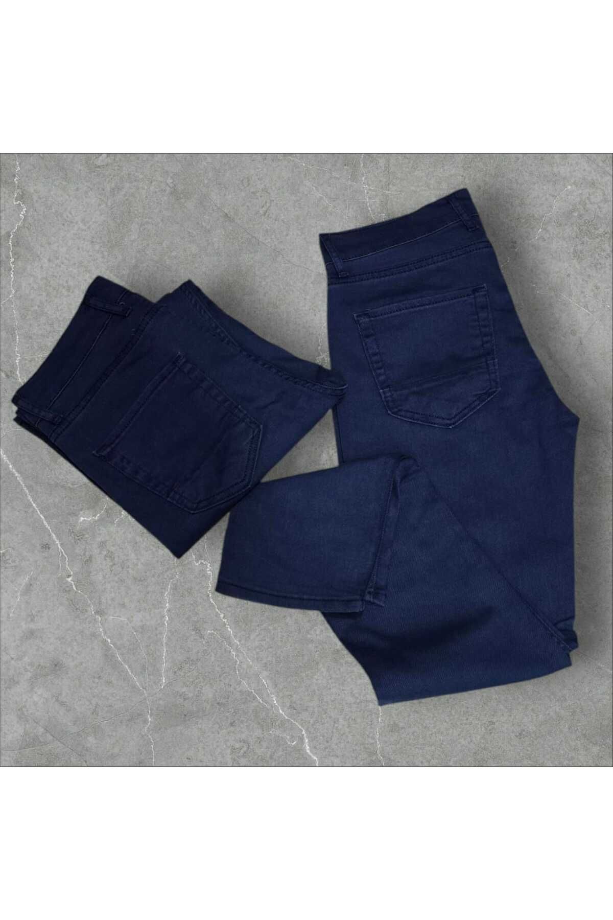 TRS YB GİYİM Lyrca Yüksek Bel Regular Fit Battal Boy Erkek Kot Pantolon Yeni Sezon