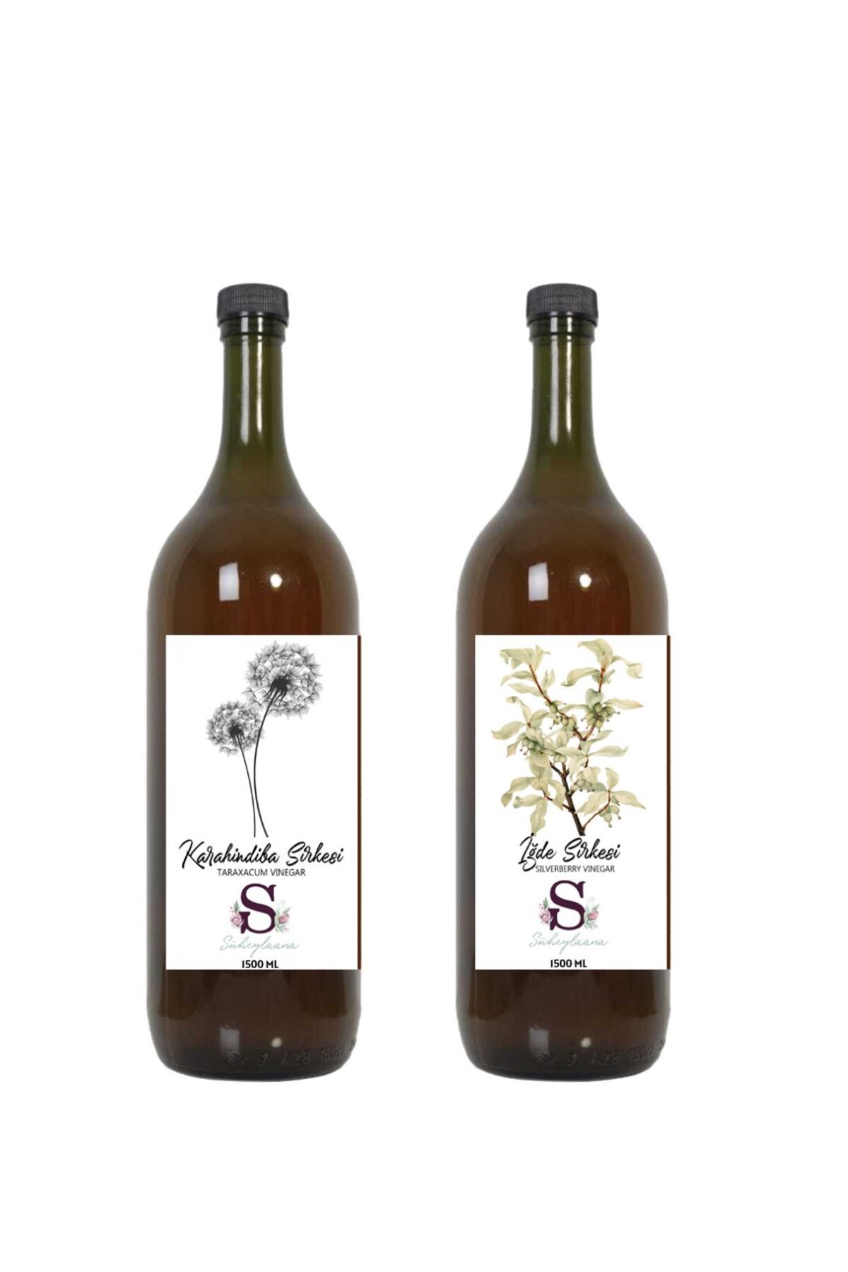 Süheylaana Doğal Karahindiba Sirkesi 1500 Ml - Doğal İğde Sirkesi 1500 Ml