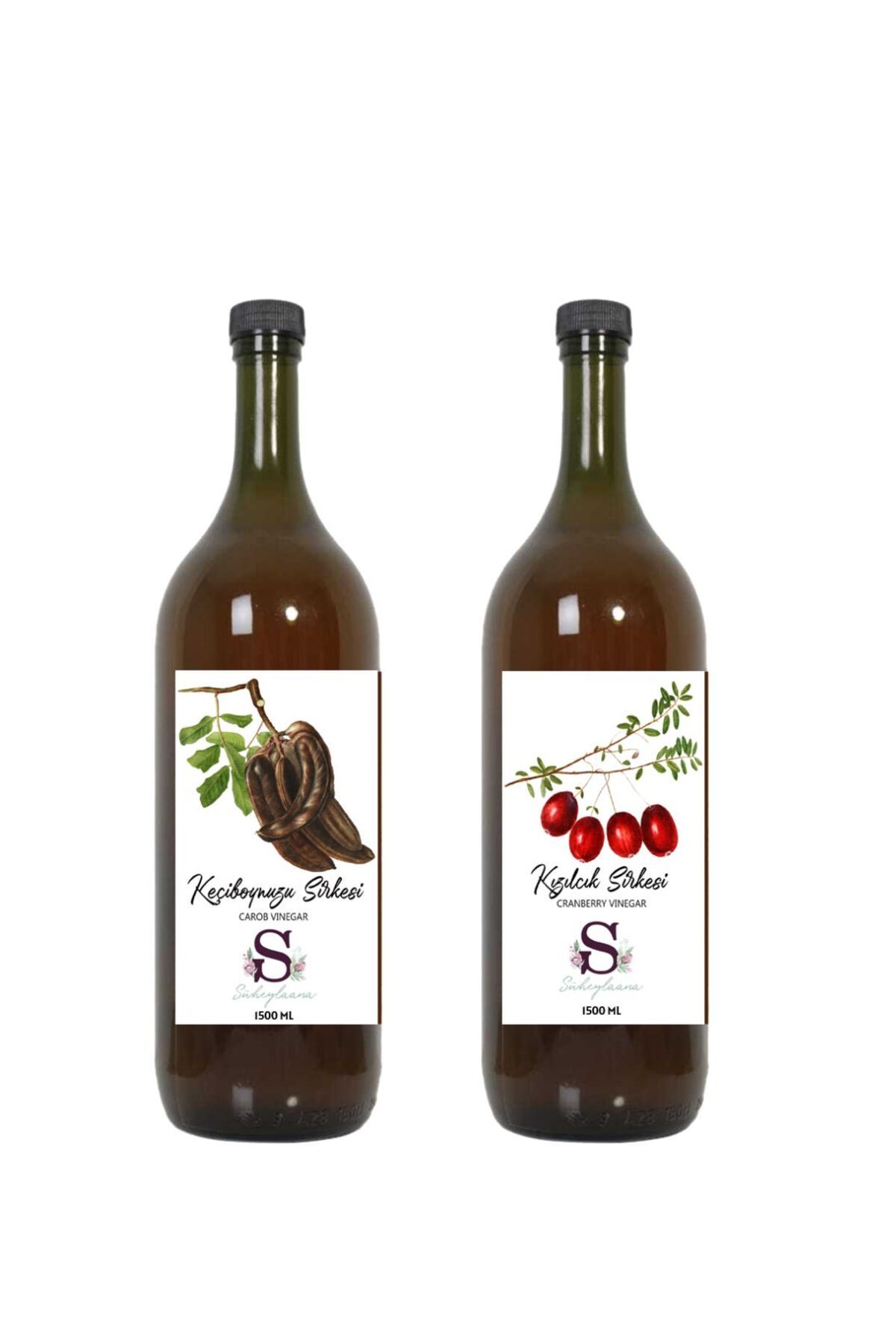 Süheylaana Doğal Keçiboynuzu Sirkesi 1500 Ml - Doğal Kızılcık Sirkesi 1500 Ml