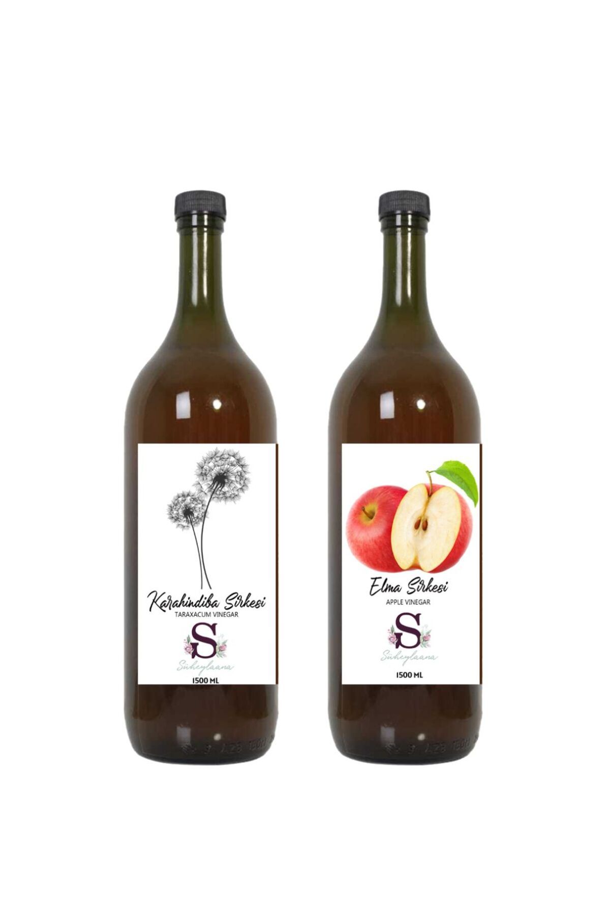 Süheylaana Doğal Karahindiba Sirkesi 1500 Ml - Doğal Elma Sirkesi 1500 Ml