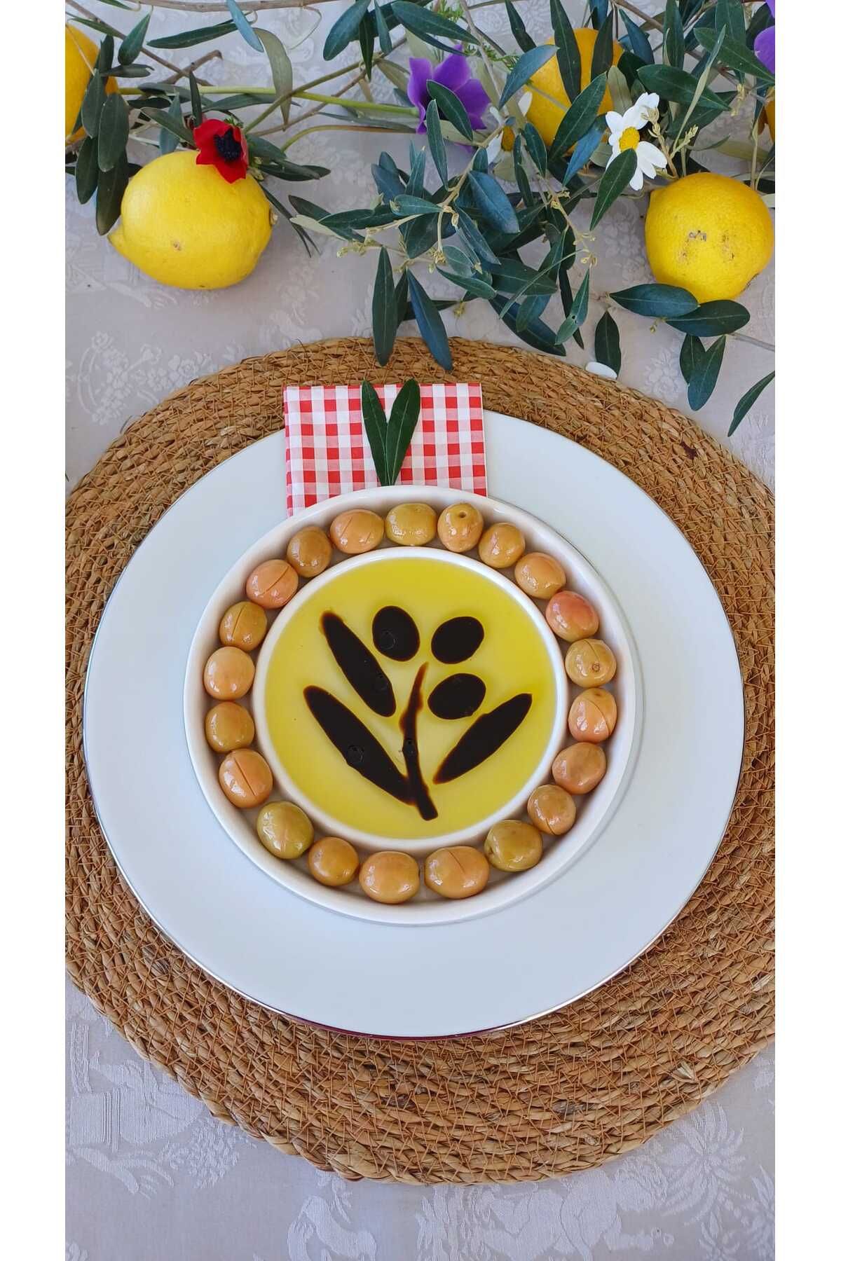 MYSTİC Naturel Beyaz Sunum Tabağı Hediye Paketli