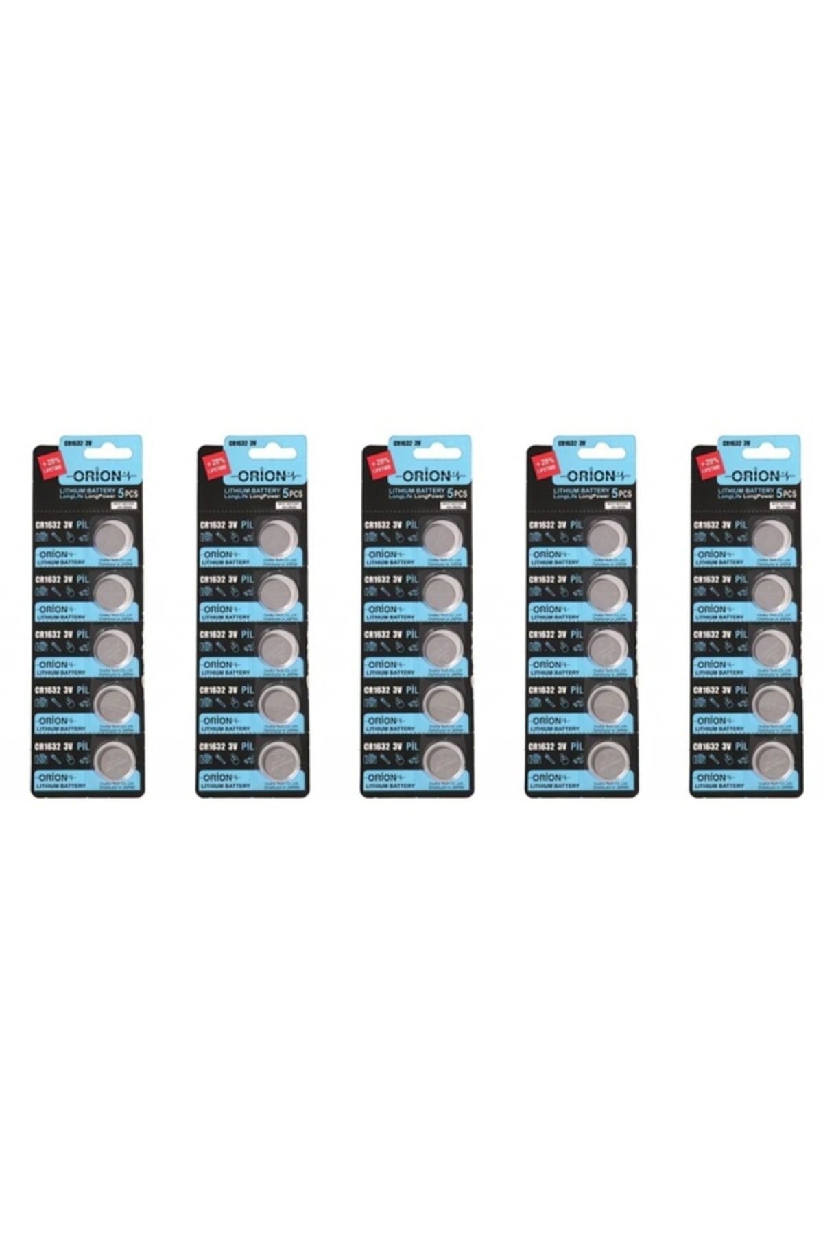 Orion 5 paket CR1632 düğme pil- CR1632 3V Düğme Pil (25 adet)-Lithium cell cr1632 3V Düğme Pil