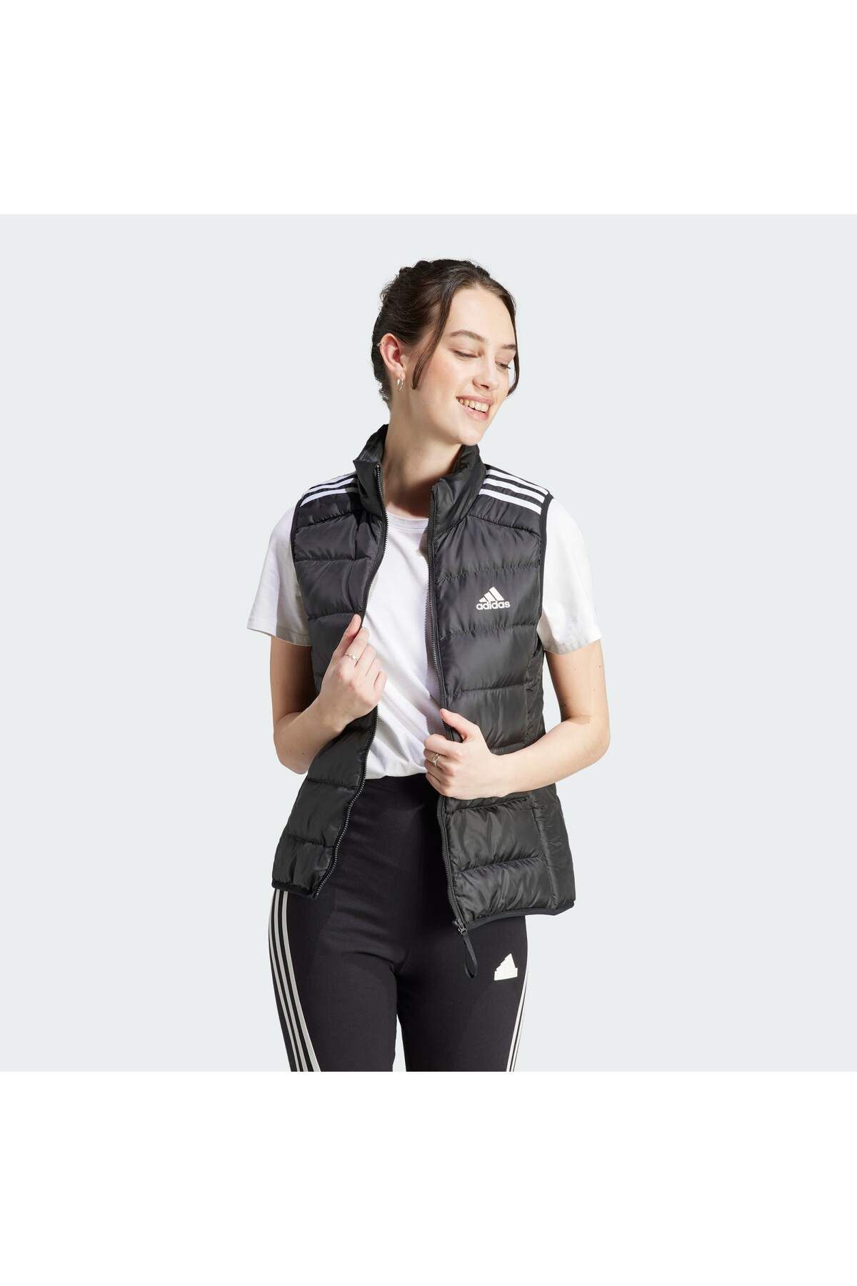 adidas-Vestă ușoară cu 3 dungi Essentials 2
