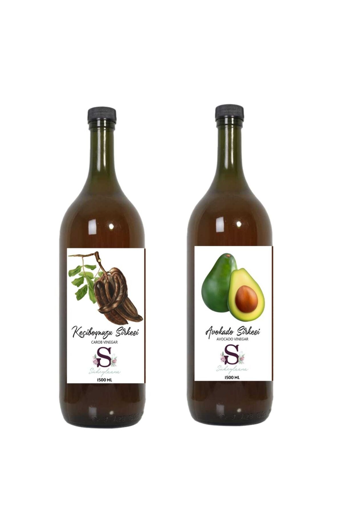 Süheylaana Doğal Keçiboynuzu Sirkesi 1500 Ml - Doğal Avokado Sirkesi 1500 Ml