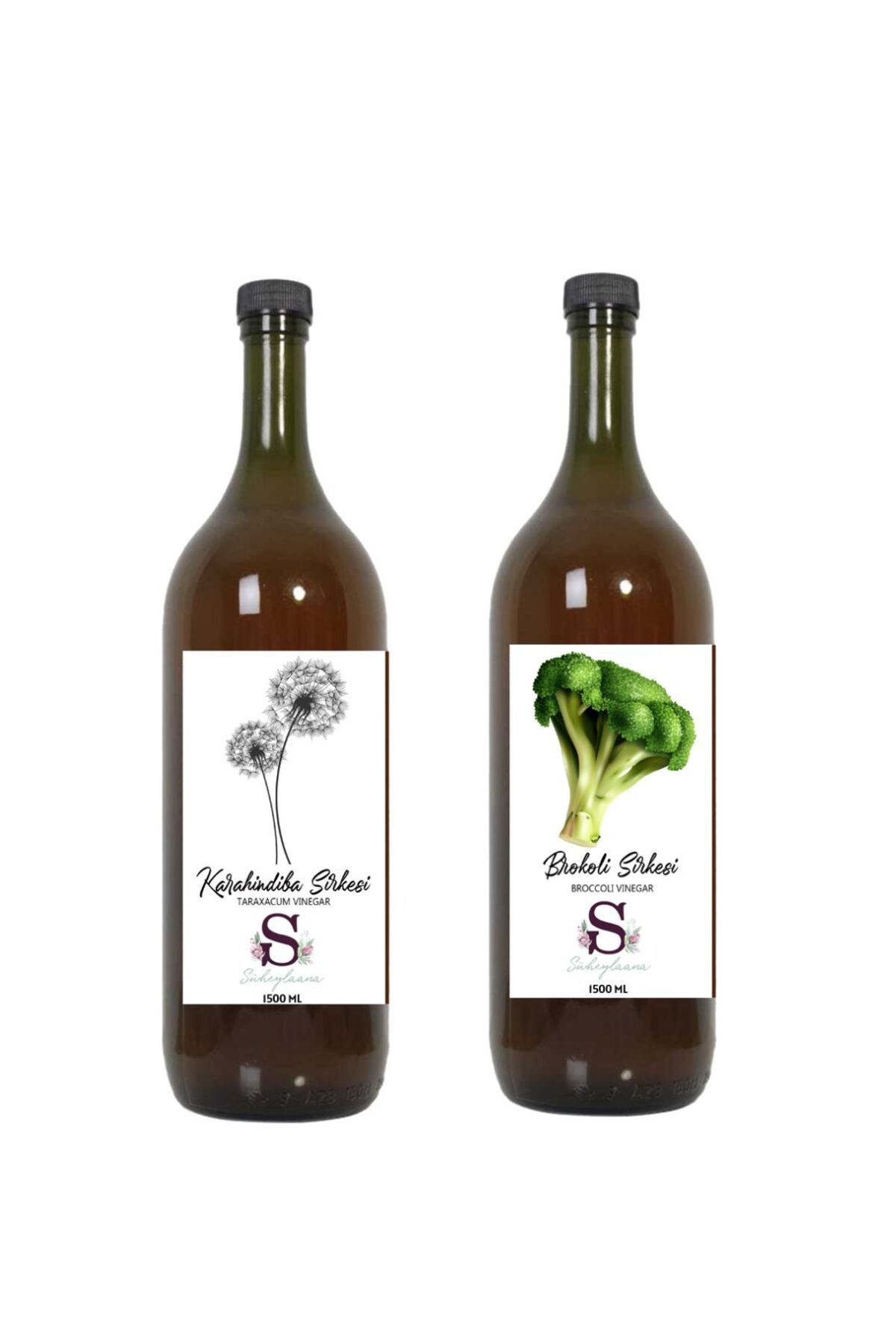 Süheylaana Doğal Karahindiba Sirkesi 1500 Ml - Doğal Brokoli Sirkesi 1500 Ml