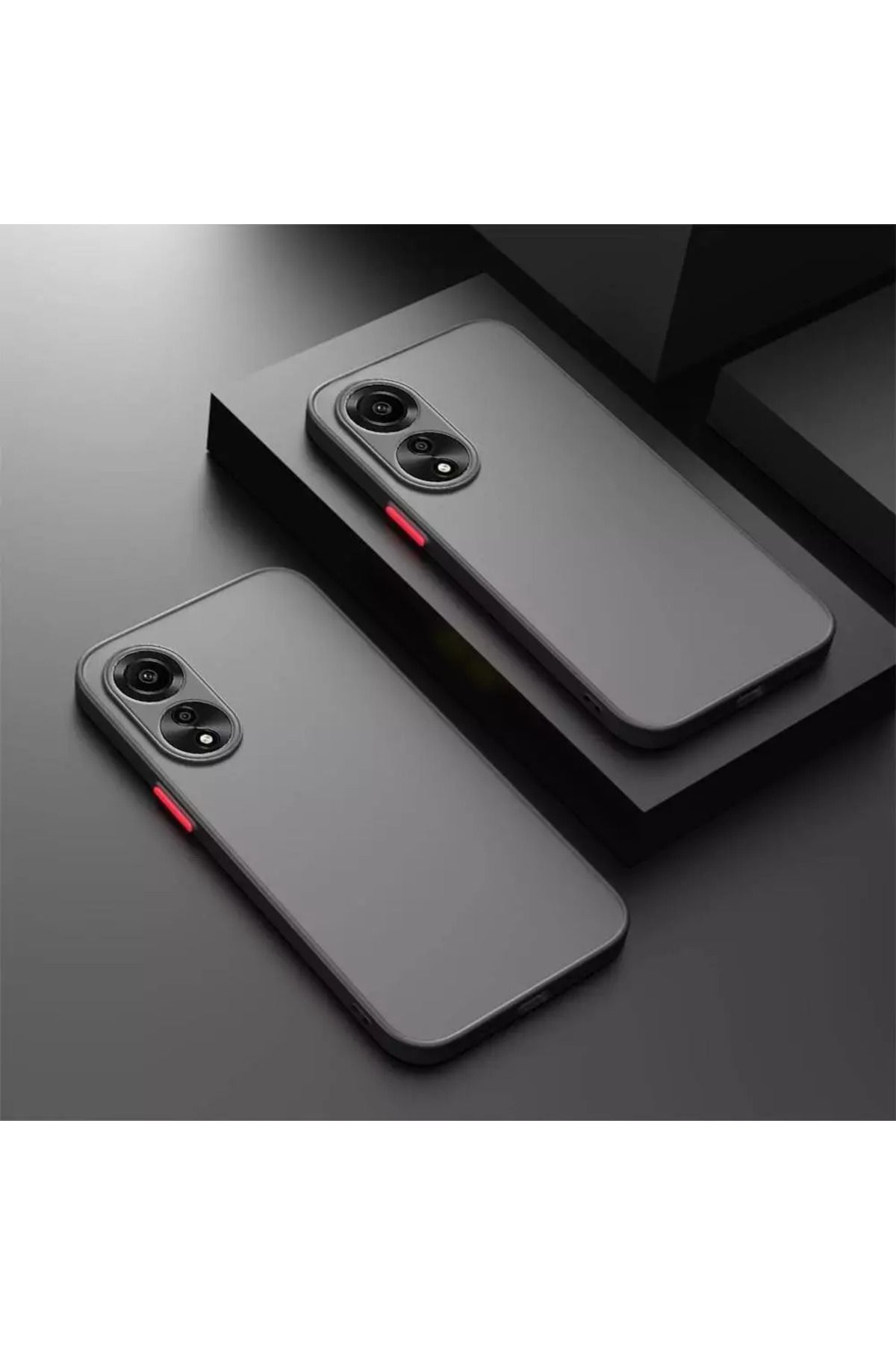 Fibaks Oppo A60 Kılıf Mat Parmak Izi Yapmaz Kamera Korumalı Renkli Tuşlu Sert Silikon Kapak