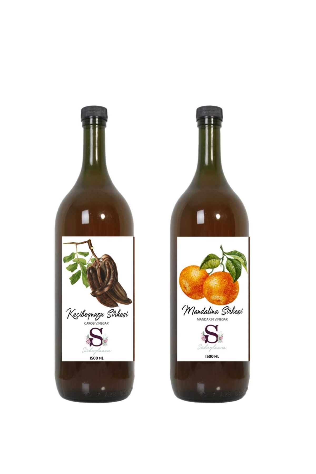 Süheylaana Doğal Keçiboynuzu Sirkesi 1500 Ml - Doğal Mandalina Sirkesi 1500 Ml
