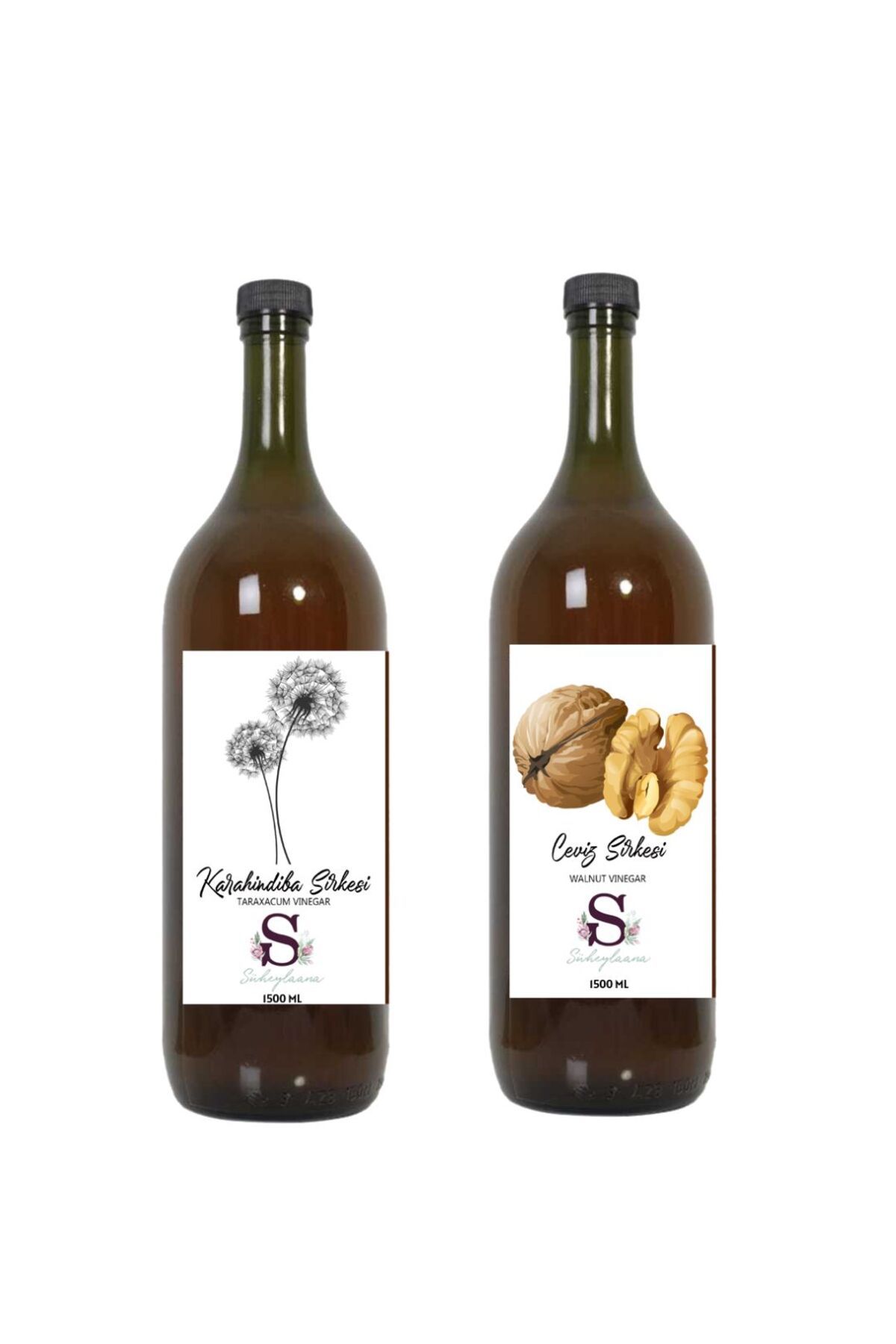 Süheylaana Doğal Karahindiba Sirkesi 1500 Ml - Doğal Ceviz Sirkesi 1500 Ml