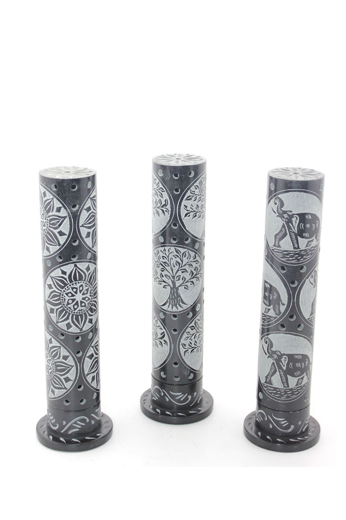 BirdoluSepet Obsidian Taşı İşlemeli Kule Tütsülük Model 2