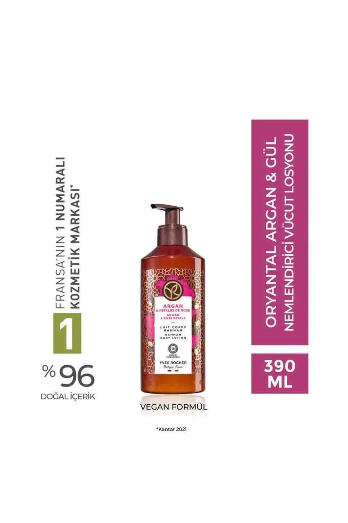 Yves Rocher Nemlendirici Vücut Losyonu - Oryantal Argan ve Gül- 390ml