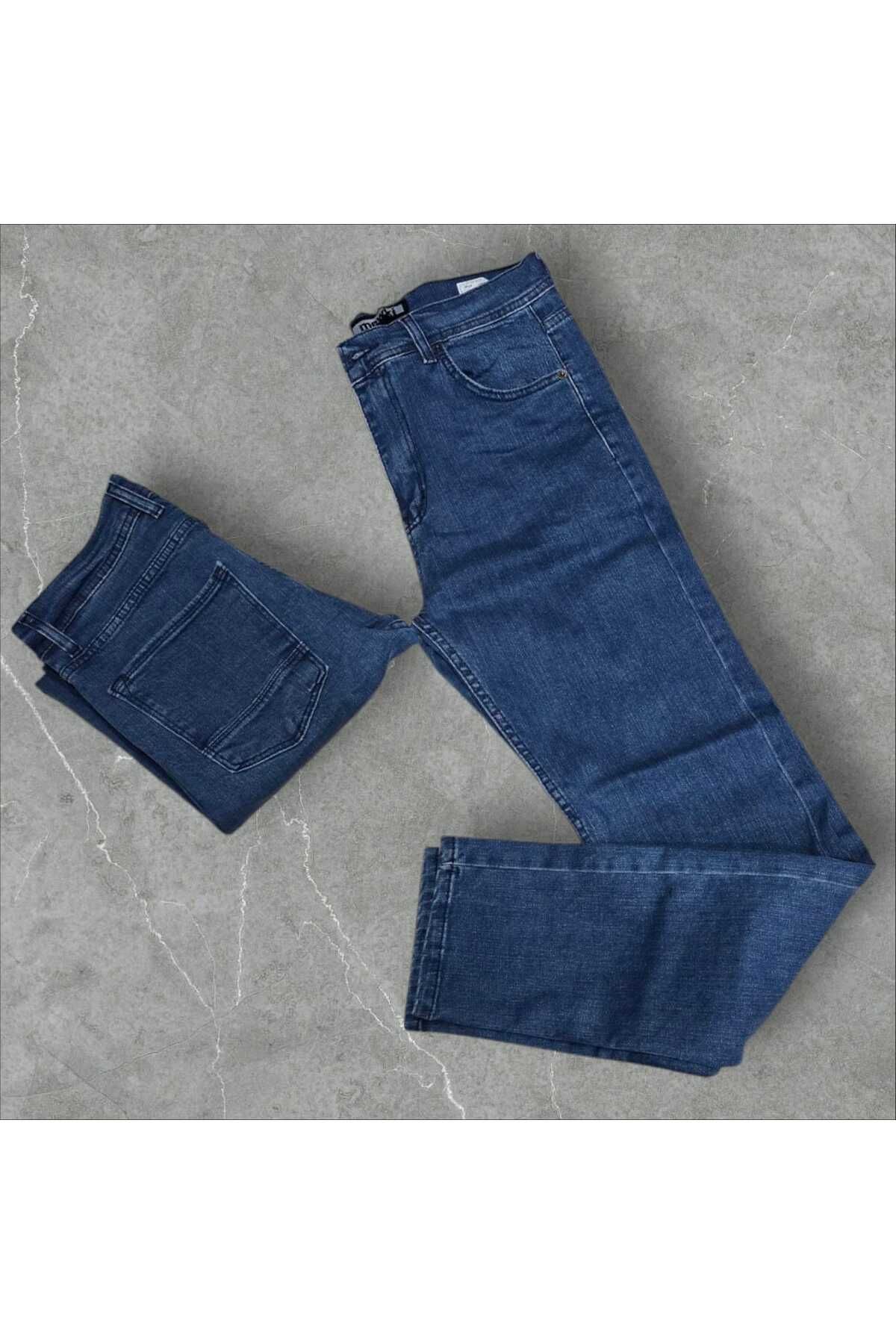 TRS YB GİYİM Lyrca Yüksek Bel Regular Fit Battal Boy Erkek Kot Pantolon Yeni Sezon