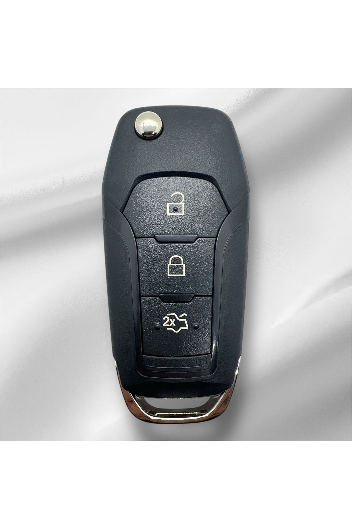 Luxe Aksesuarr Ford Fiesta Kuga Mondeo Ranger Focus Bmax Cmax Smax Sustalı Kumanda Kabı 3 Buton Yeni Kasa