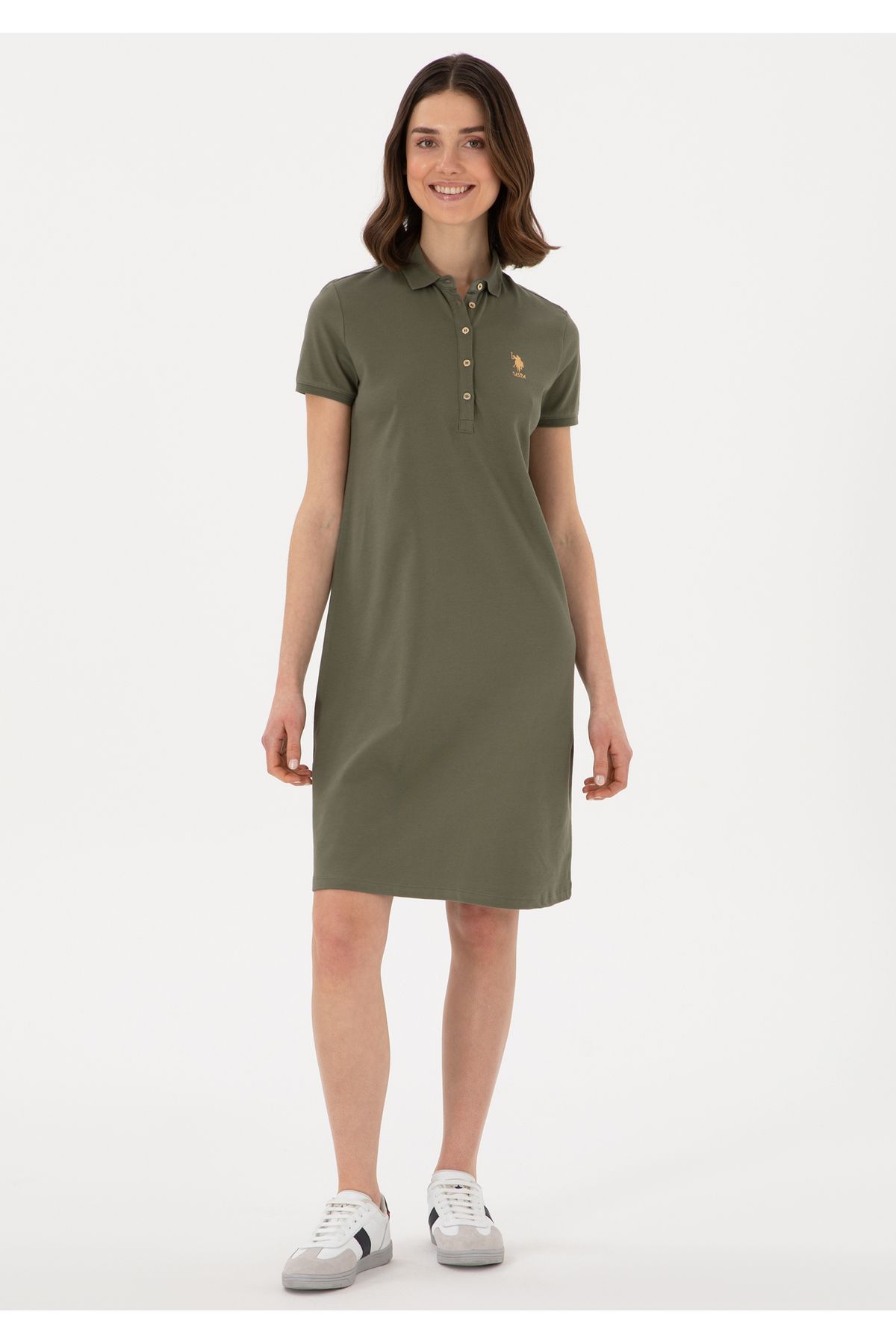 U.S. Polo Assn. U.S. Polo Assn. Polo Yala Kadın Örme Elbise DMK.GURLIN25.