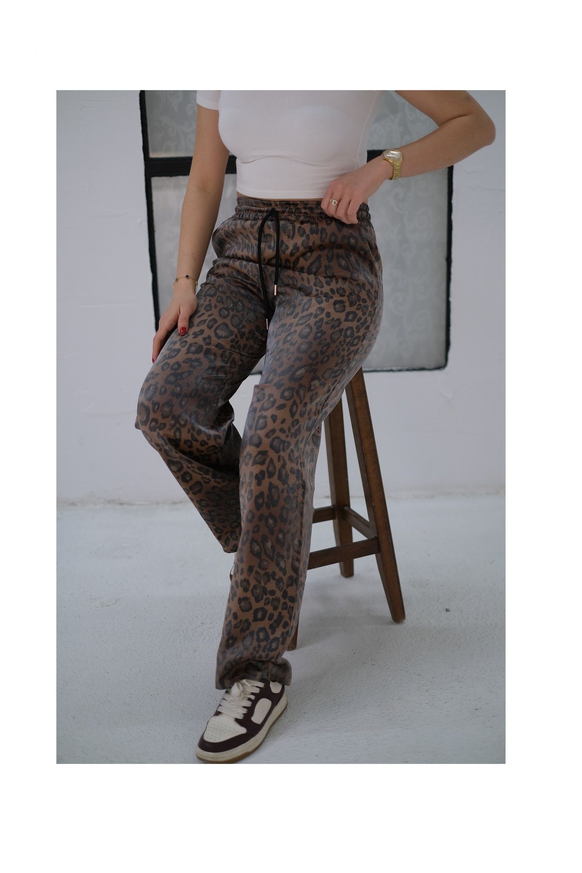 FAMMEL Leopar Desenli Pantolon