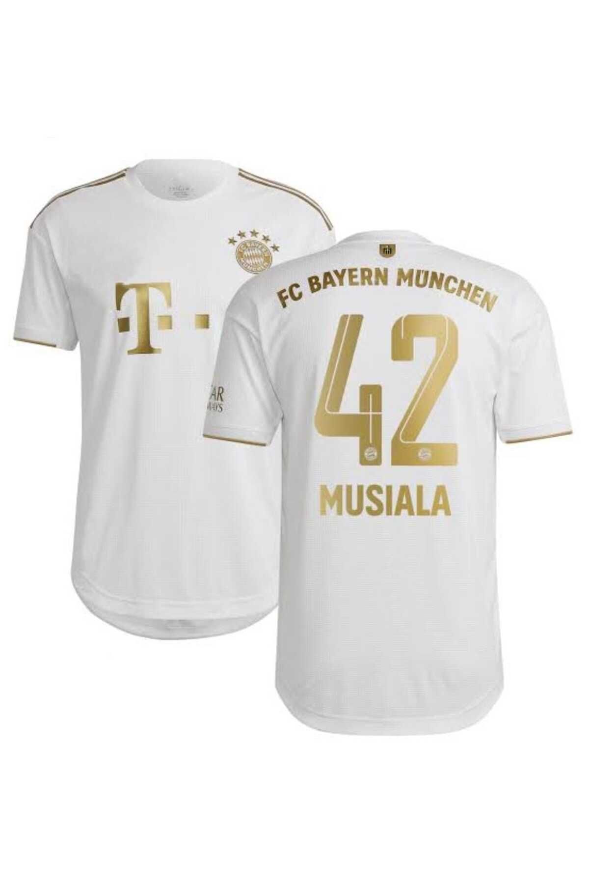 FRAGOLA Bayern Münih 2021/22 Sezonu Jamal Musiala Beyaz Iç Saha Forması (Whitegold)