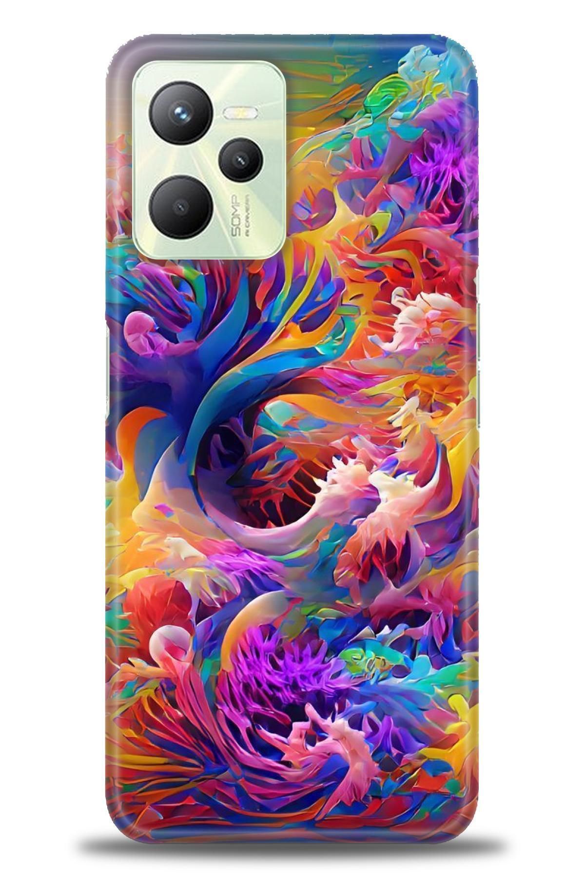 realme C35 İle Uyumlu HD Baskılı Desenli Silikon Kılıf - 805