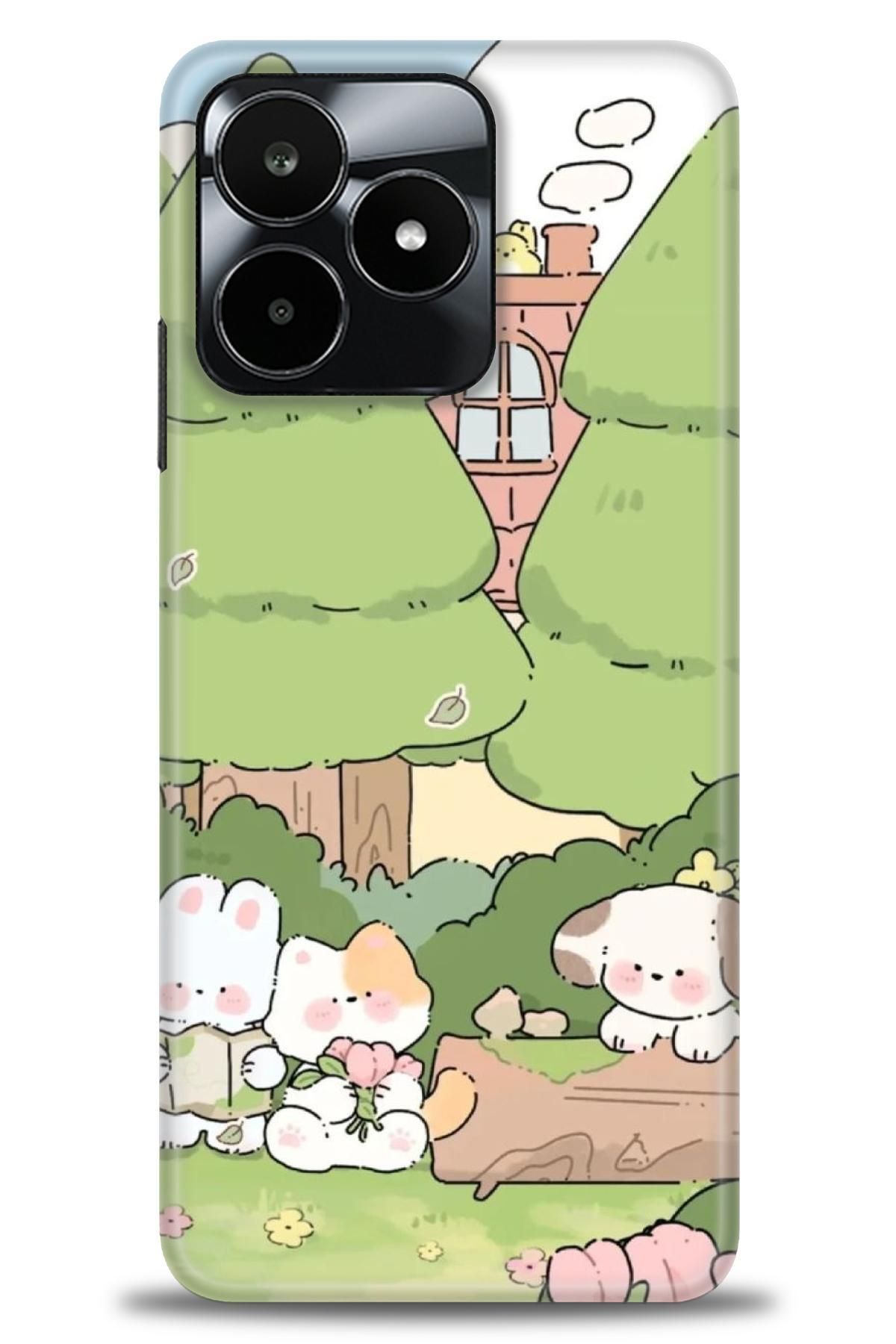 realme C53 İle Uyumlu HD Baskılı Desenli Silikon Kılıf - 890