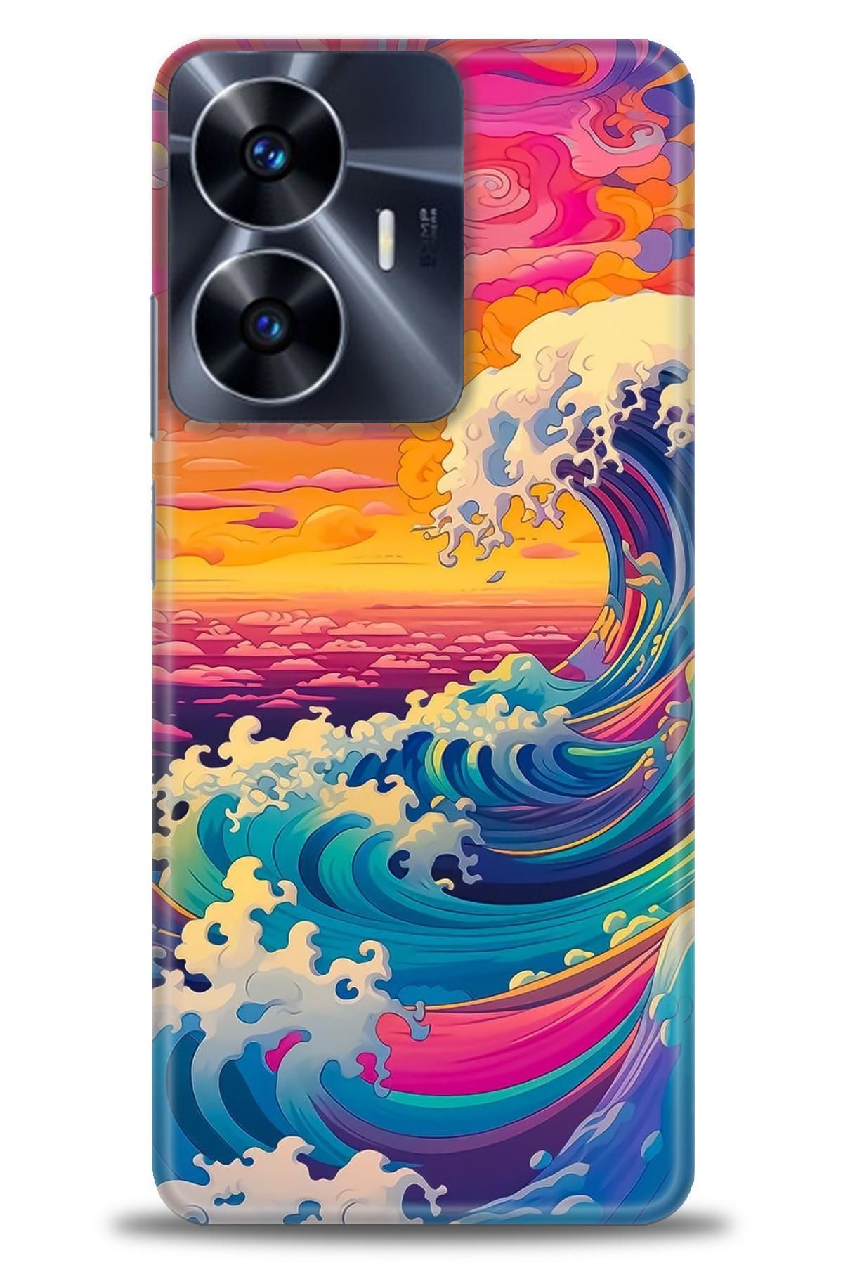 realme C55 İle Uyumlu HD Baskılı Desenli Silikon Kılıf - 556