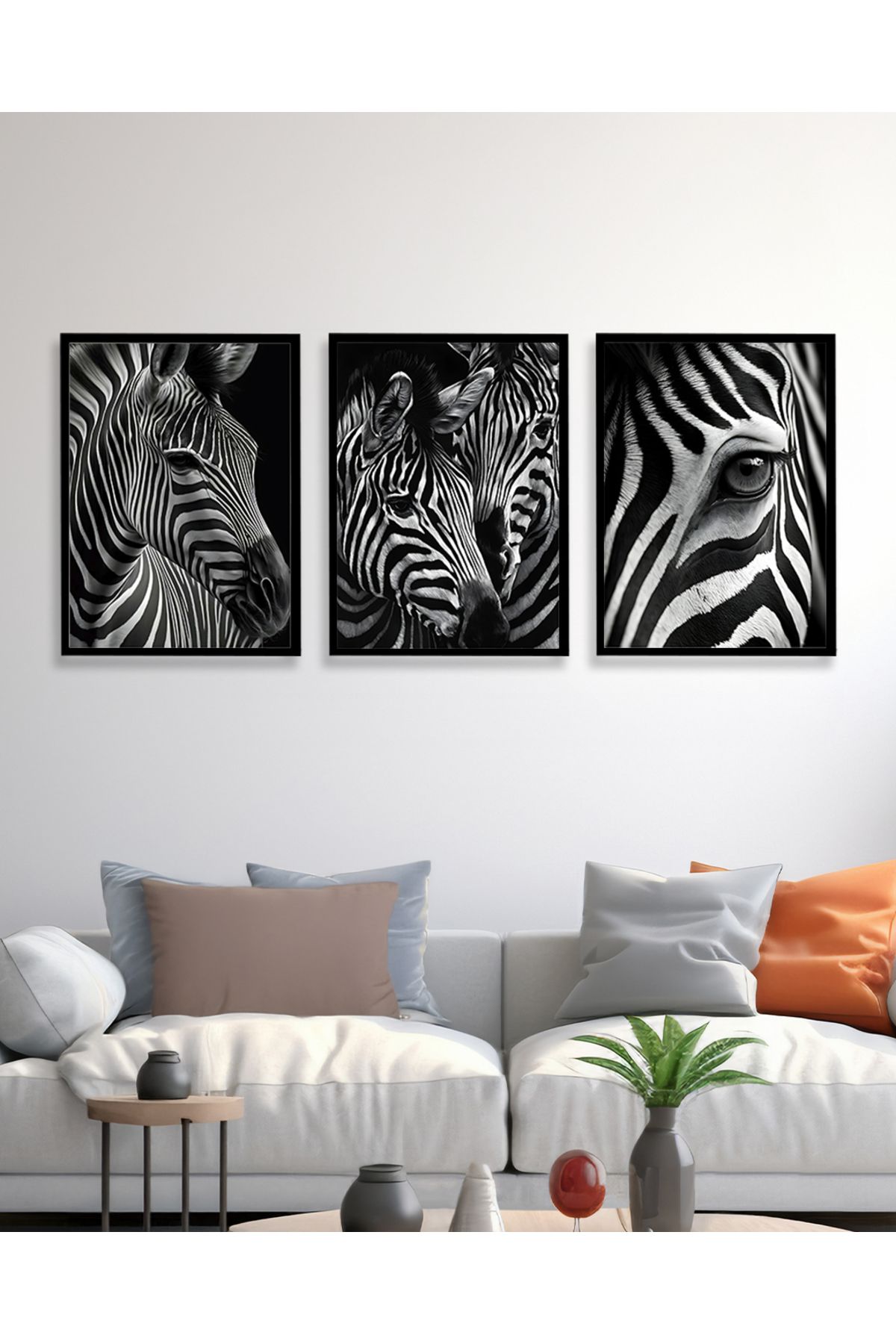 BUTİK.E 3’lü Siyah Beyaz Modern Tablo Seti – 30x40 cm MDF – Minimal Çerçeve Görünümlü Duvar Dekoru 3lü0016