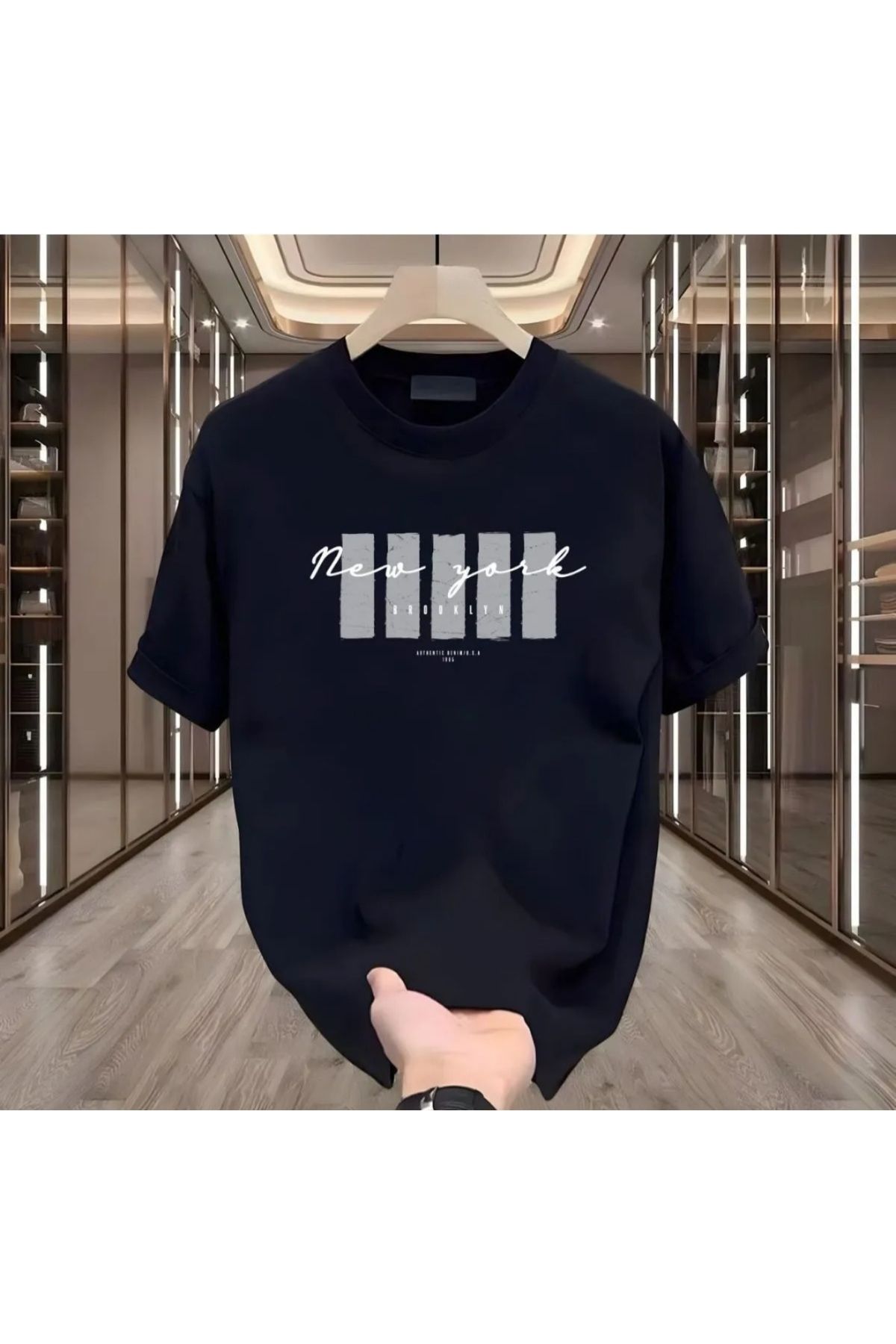NOFLEN New York X Baskılı Beyaz Tshirt