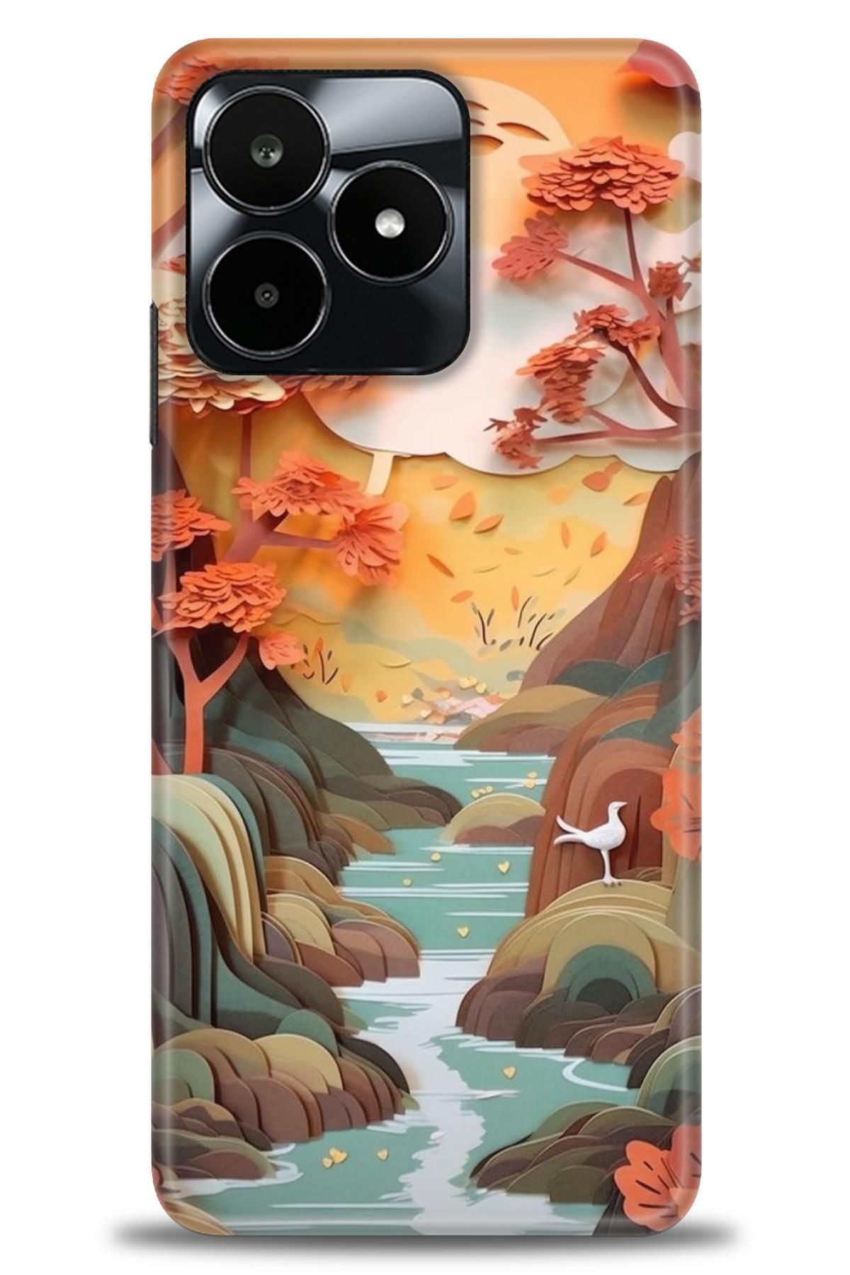 realme C53 İle Uyumlu HD Baskılı Desenli Silikon Kılıf - 328