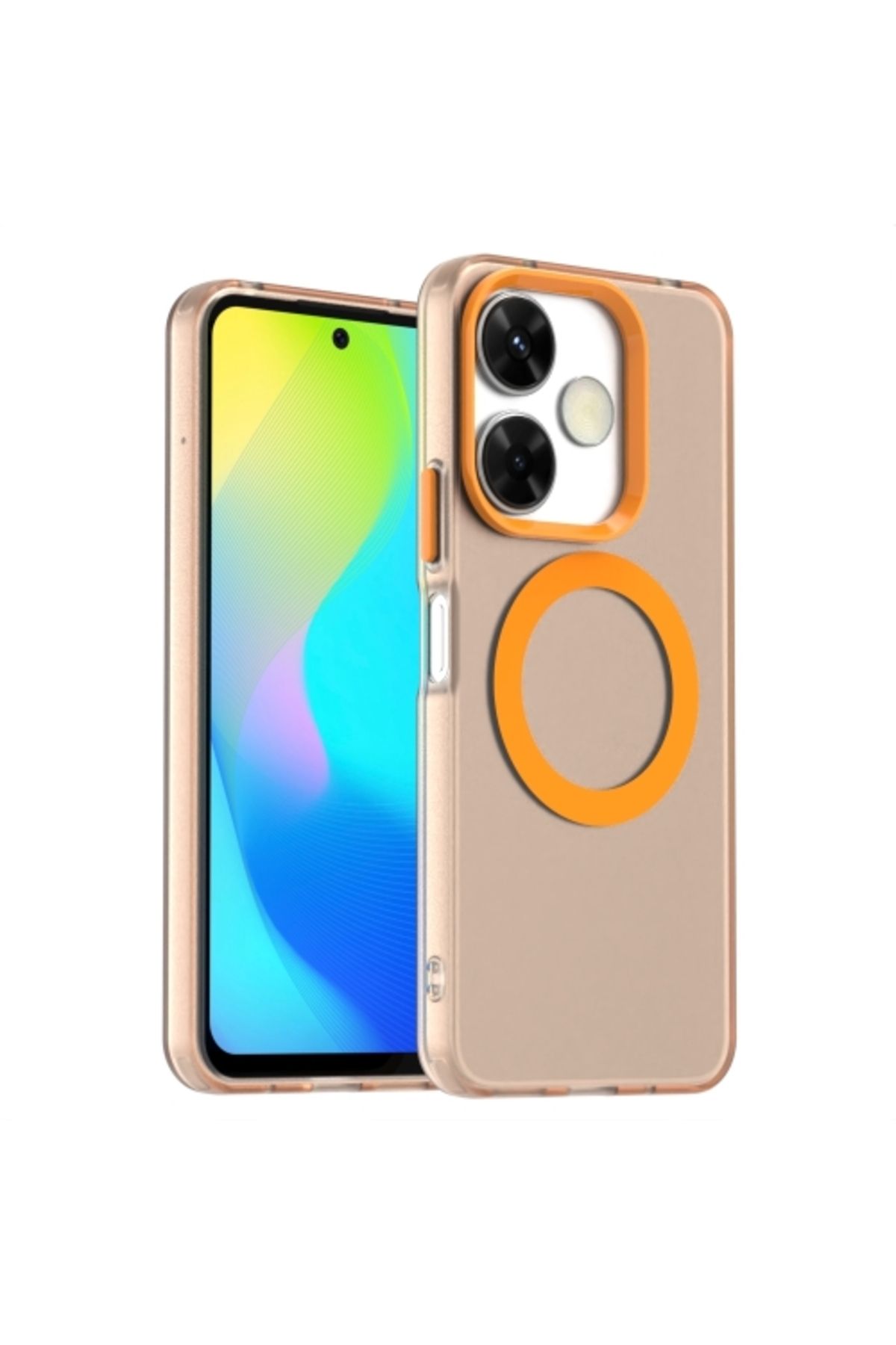 Deppo Trend Xiaomi Redmi Note 13 Uyumlu Kılıf Buzlu Mat Sararmayan Magsafe İçin Uygun Renkli Manyetik Sert Kapak