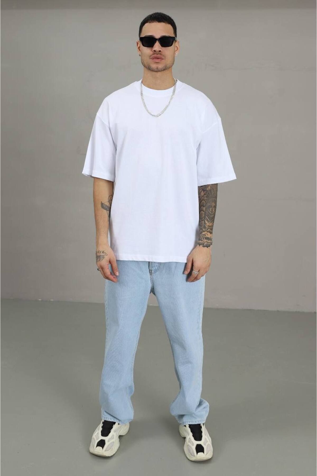 ACSWEAR Erkek Oversize Fit %100 Pamuk Kalın Dokulu T-shirt