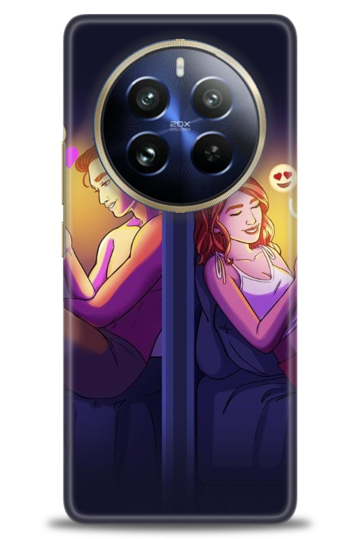 realme 12 4G / 12 Plus İle Uyumlu HD Baskılı Desenli Silikon Kılıf - 999