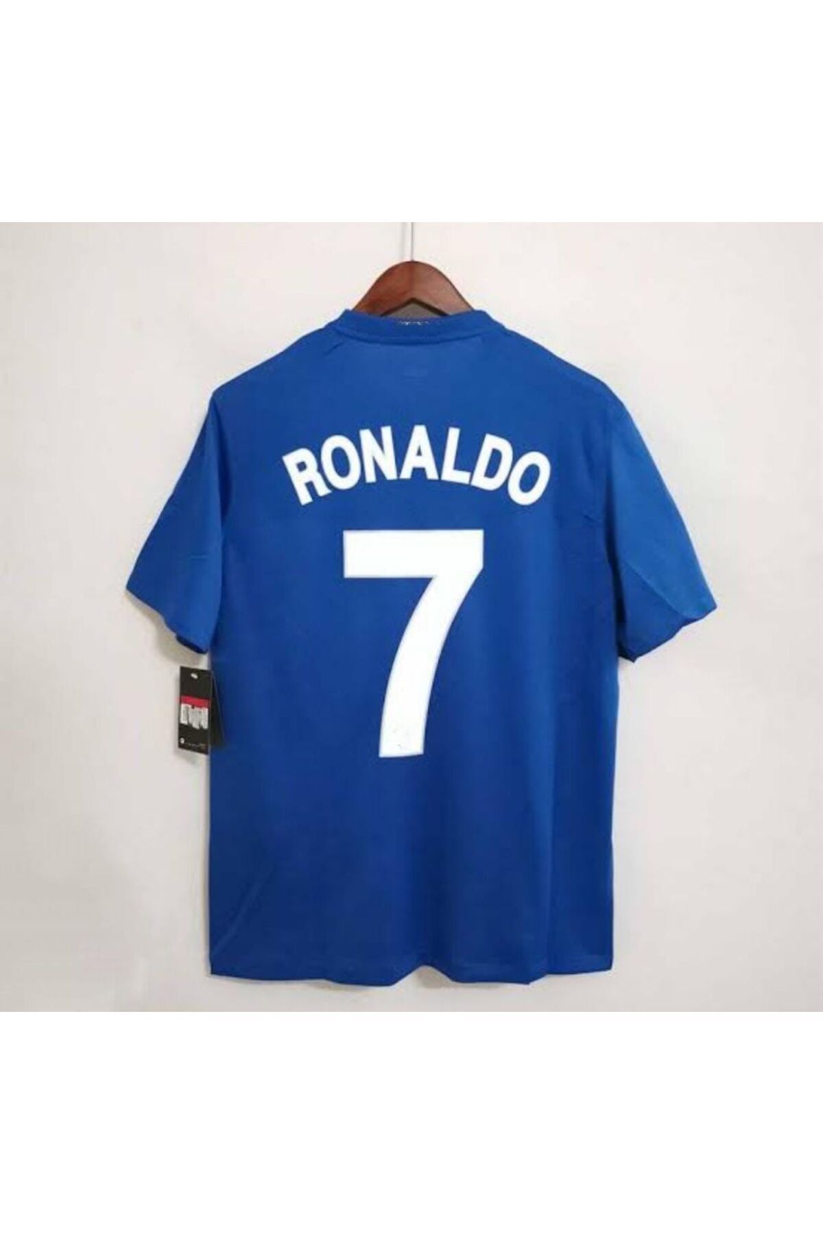 FRAGOLA Manchester United 2007/2008 Cristiano Ronaldo Deplasman Nostalji Forması (Blue)