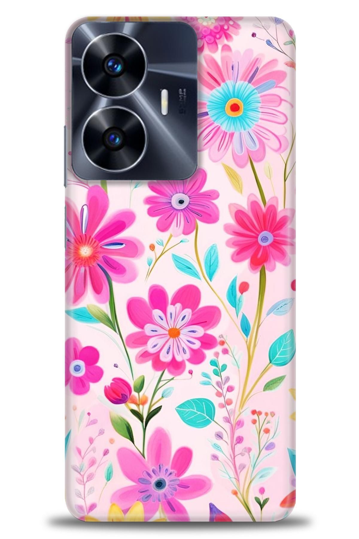 realme C55 İle Uyumlu HD Baskılı Desenli Silikon Kılıf - 548