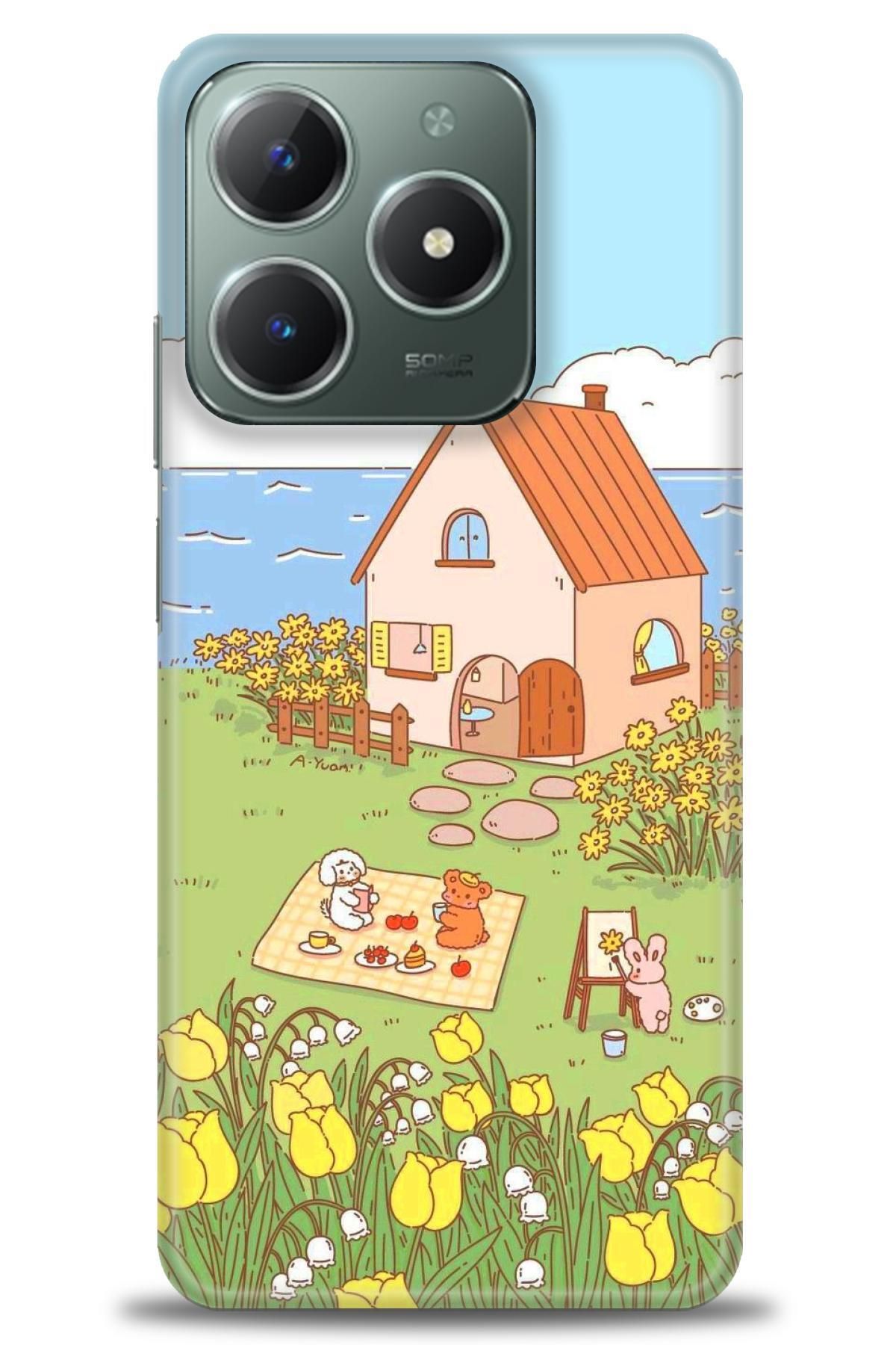 realme C61 / C63 İle Uyumlu HD Baskılı Desenli Silikon Kılıf - 827