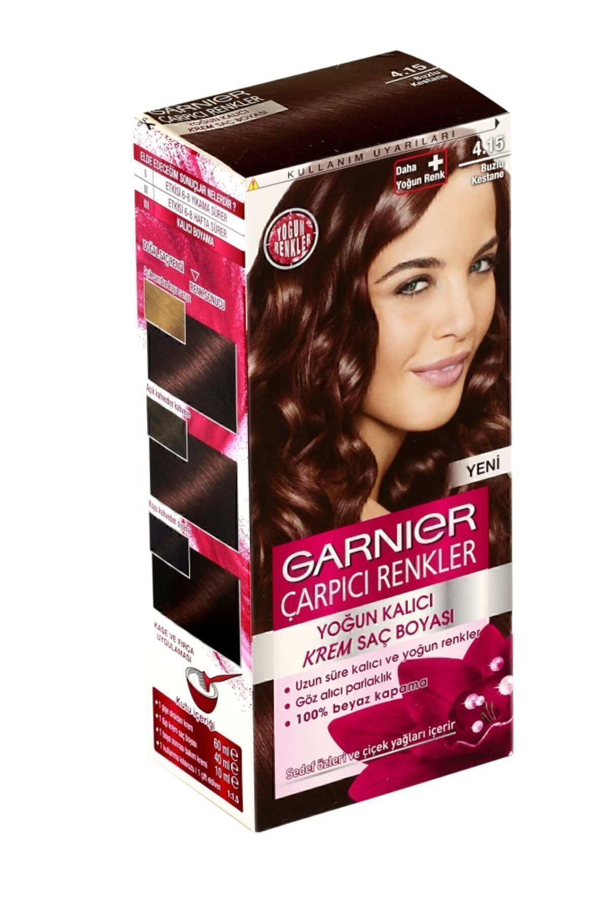 رنگ مو مردانه و زنانه برند: آمیزی طبیعی شاه بلوط یخبندان 4.15 دسته: Garnier