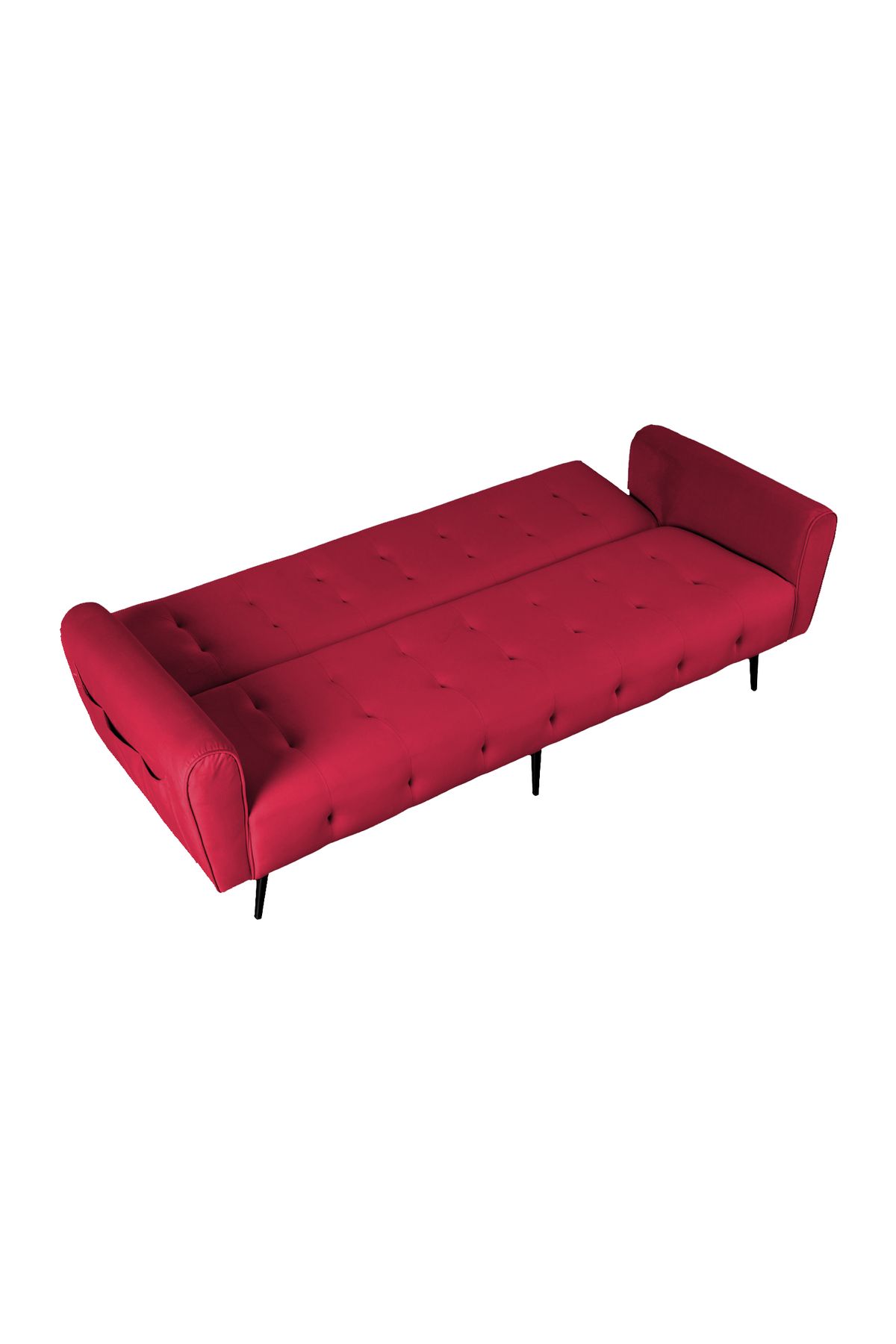 Lazy Vibes-moon | 2 In 1 Sofabed Velvet Upholstered - Burgundy 3