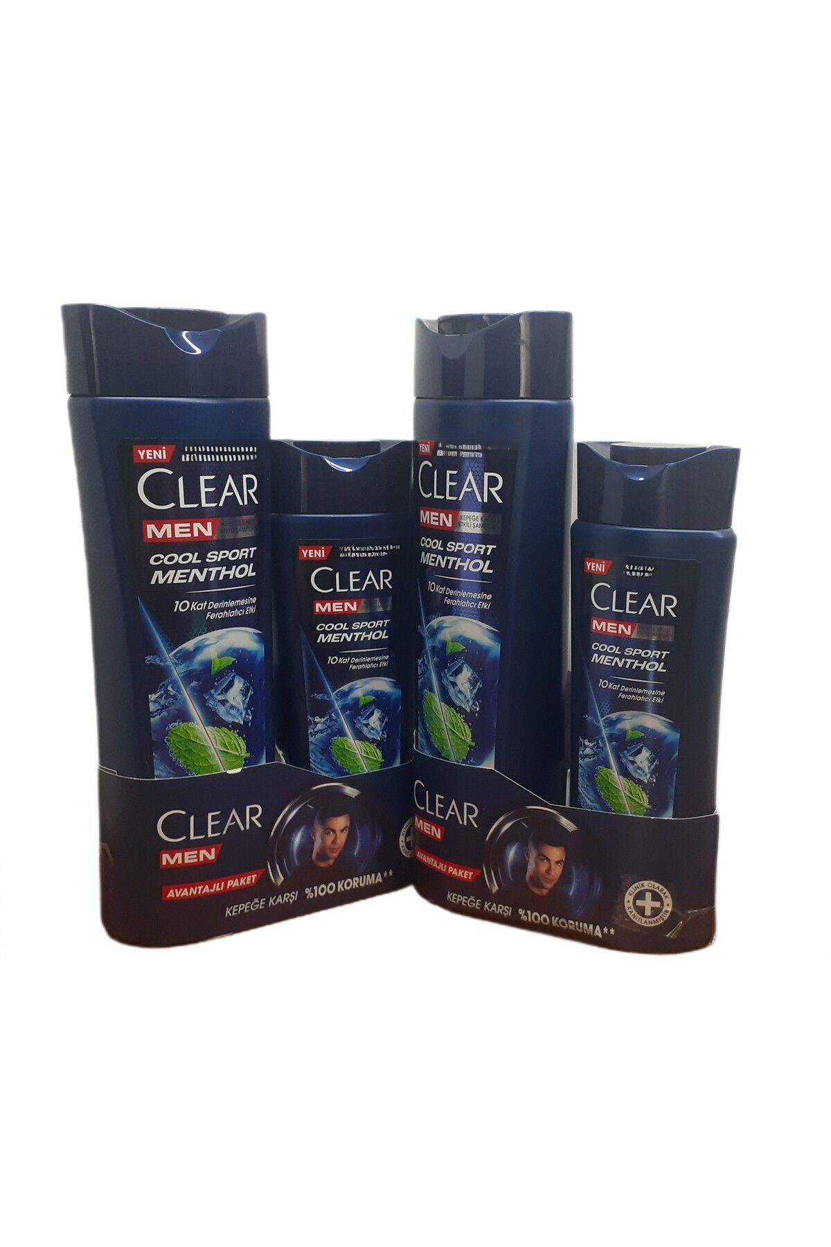 Clear MEN COOL SPORT MENTHOL KEPEĞE KARŞI ETKİLİ ŞAMPUAN 350 ML +180 ML 2' Lİ SET X 2 ADET