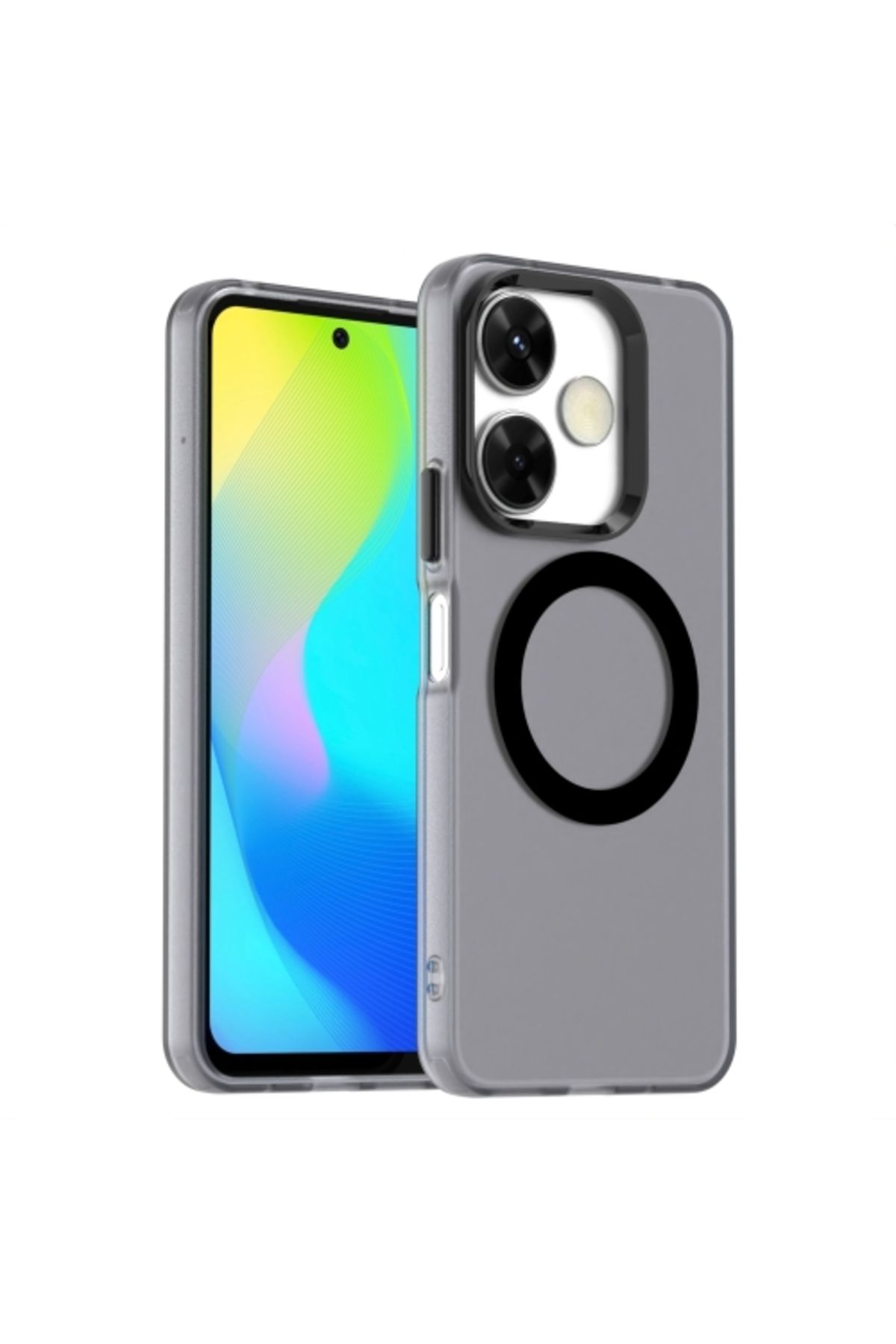 Deppo Trend Xiaomi Redmi Note 13 Uyumlu Kılıf Buzlu Mat Sararmayan Magsafe İçin Uygun Renkli Manyetik Sert Kapak