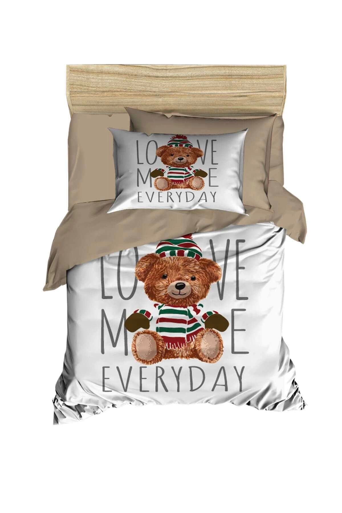 Mira Home Dijital Baskılı 3d Pamuklu Yenidoğan Bebek Nevresim Takımı Love Me Everyday