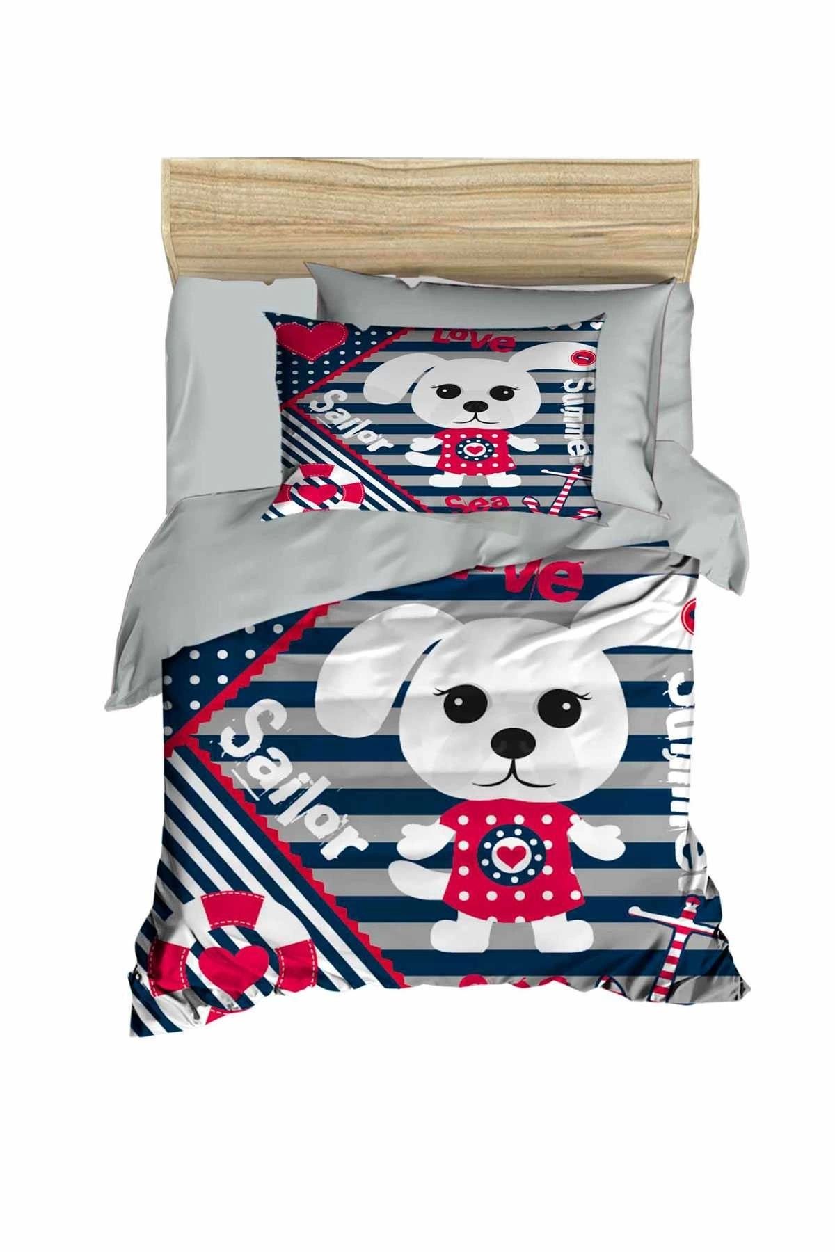Mira Home Yenidoğan Erkek Bebek Nevresim Takımı %100 Pamuklu Sailor