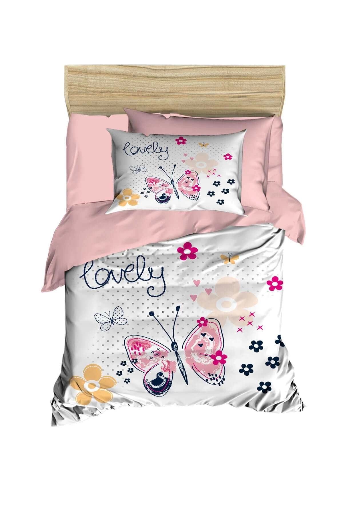 Mira Home Dijital Baskılı 3d Pamuklu Yenidoğan Bebek Nevresim Takımı Lovely Butterfly