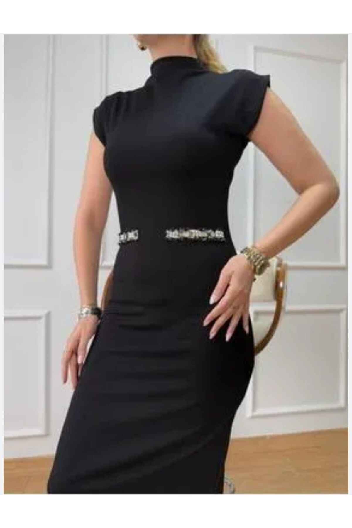NÜANS MODA KAYIK YAKA ELBİSE